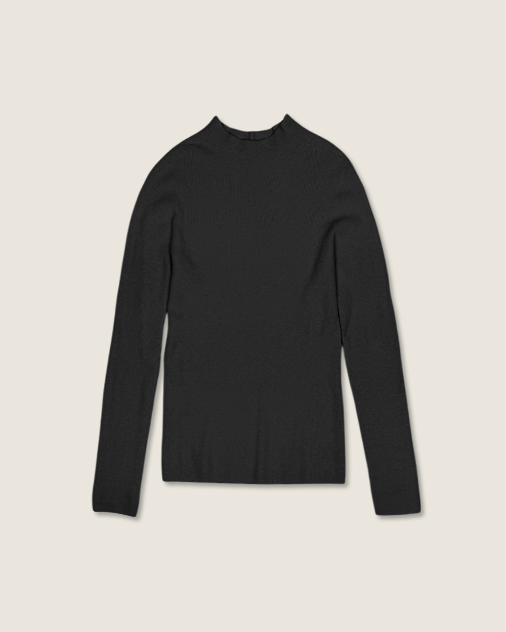 3D小立領上衣-黑