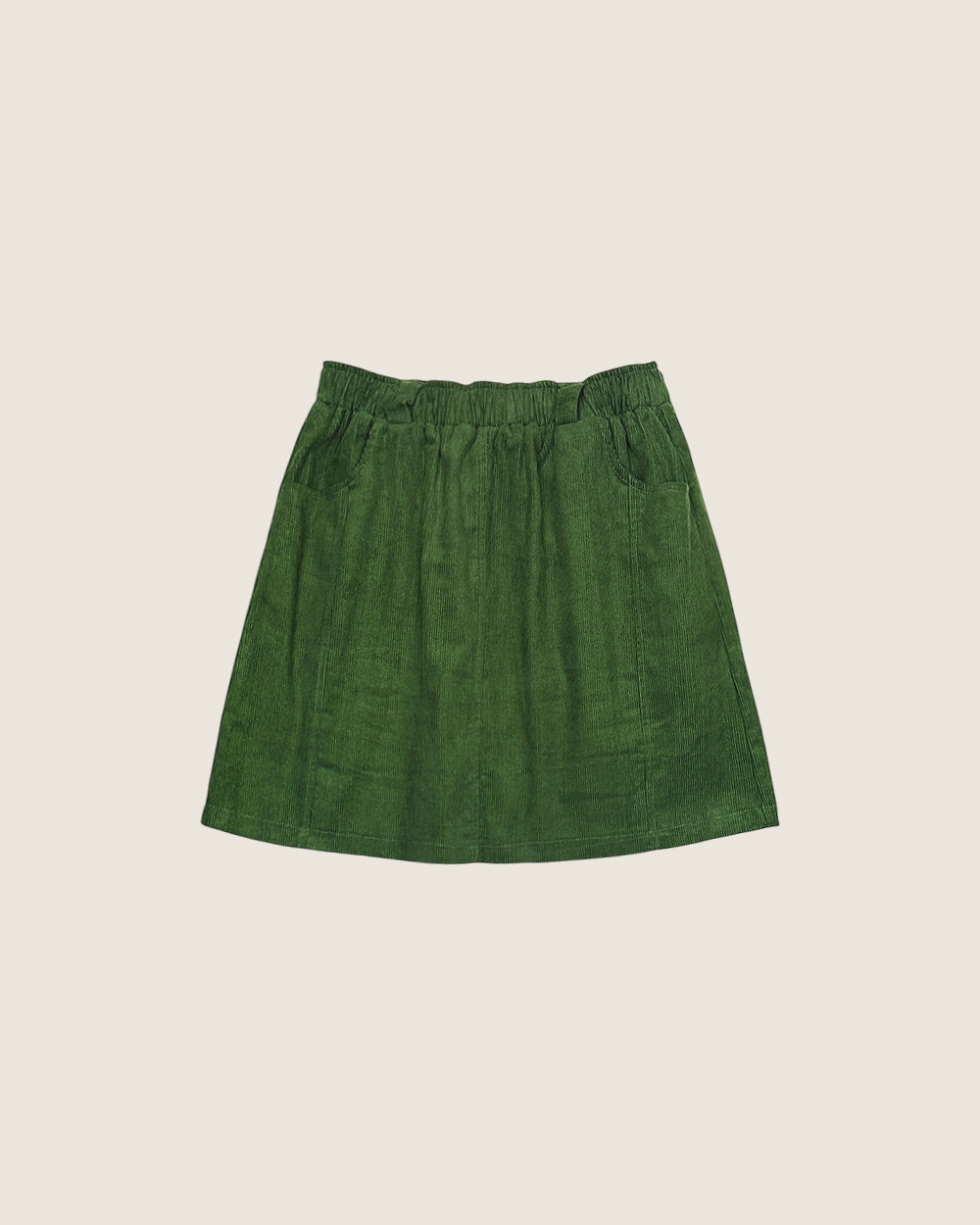 燈心絨萬能短裙-綠