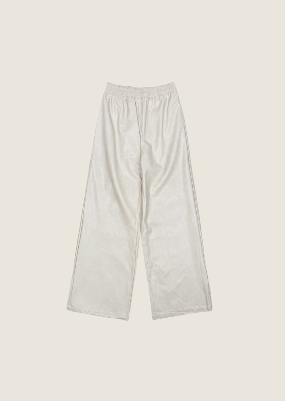 鞣紋皮革鬆緊萬能褲