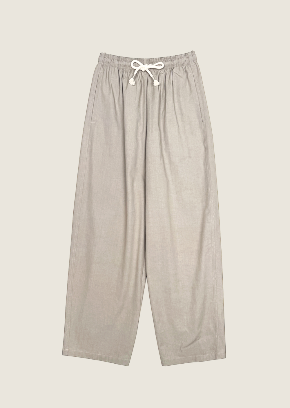 絲棉休閒抽繩褲