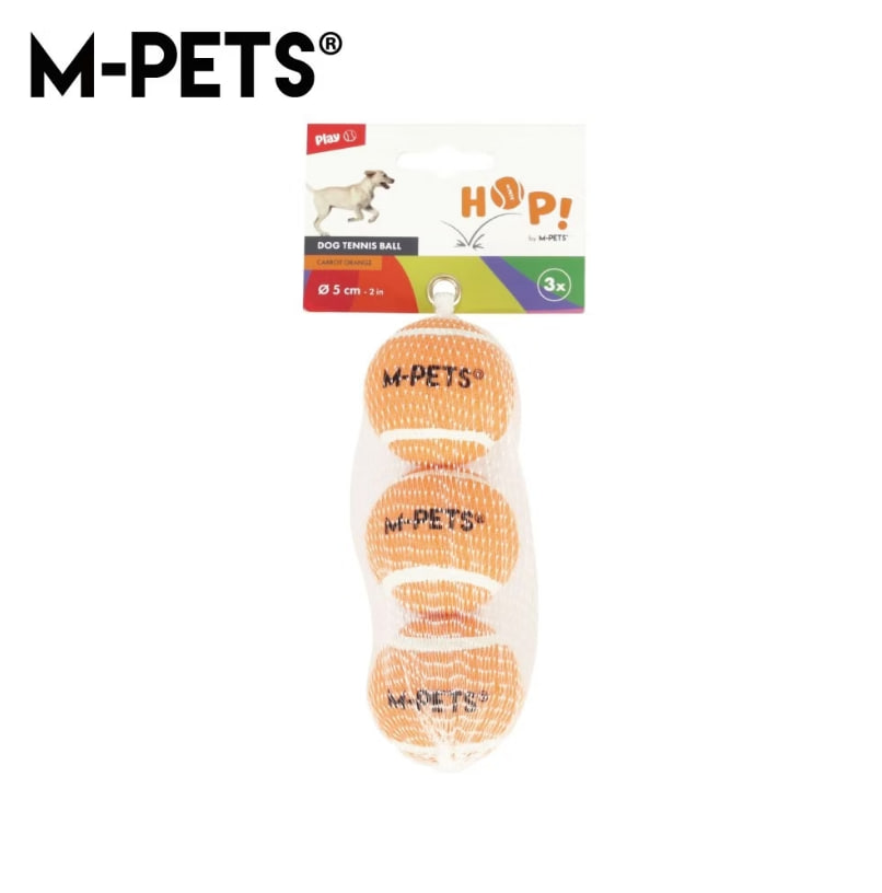 M-PETS犬用網球玩具 3入 -橘色