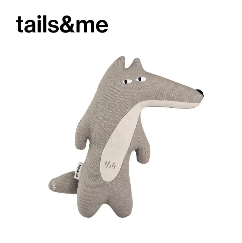 tails&me 尾巴與我 尾巴毛夥伴 寵物發聲玩具-灰狼
