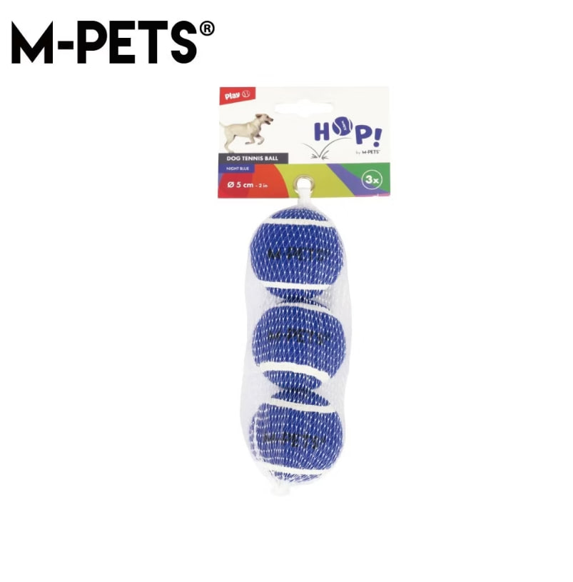 M-PETS犬用網球玩具 3入-藍色
