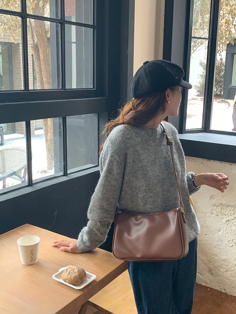 高級感 時尚百搭軟斜挎包 簡約質感 512