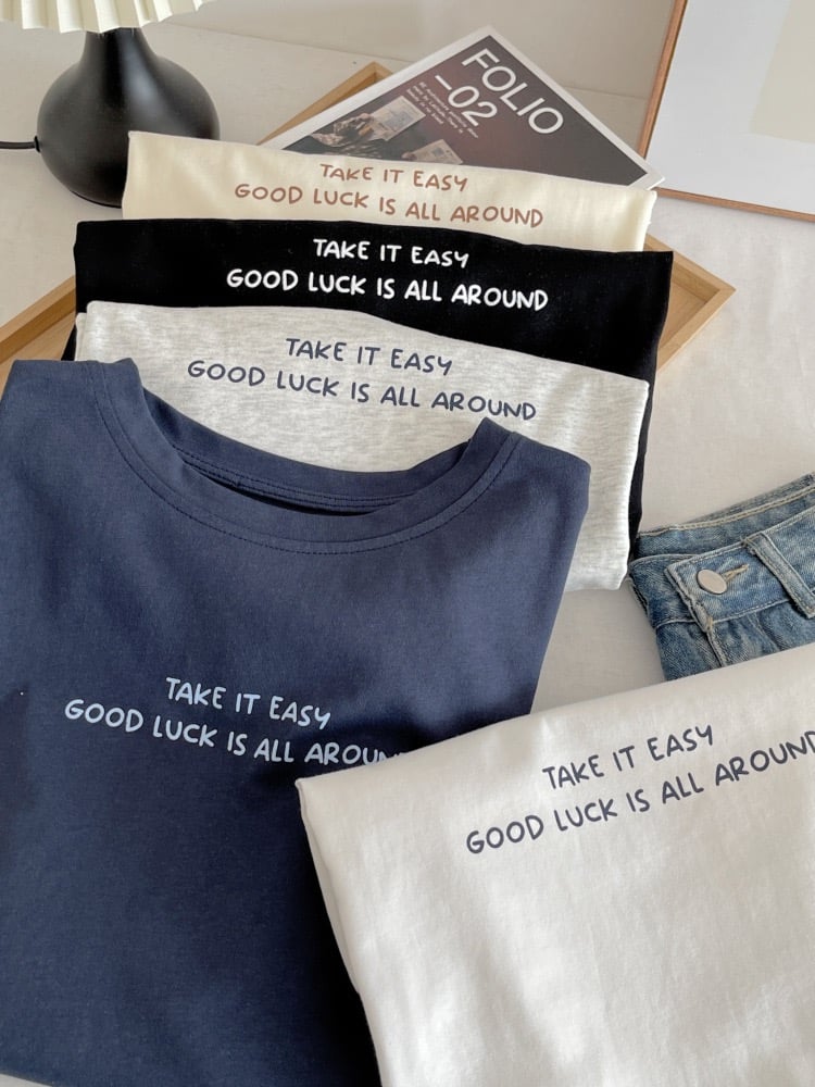 夏季白色短袖T恤 女薄款寬鬆上衣 高級感百搭 休閒時尚 氣質 潮流 簡約 爆款 n60006