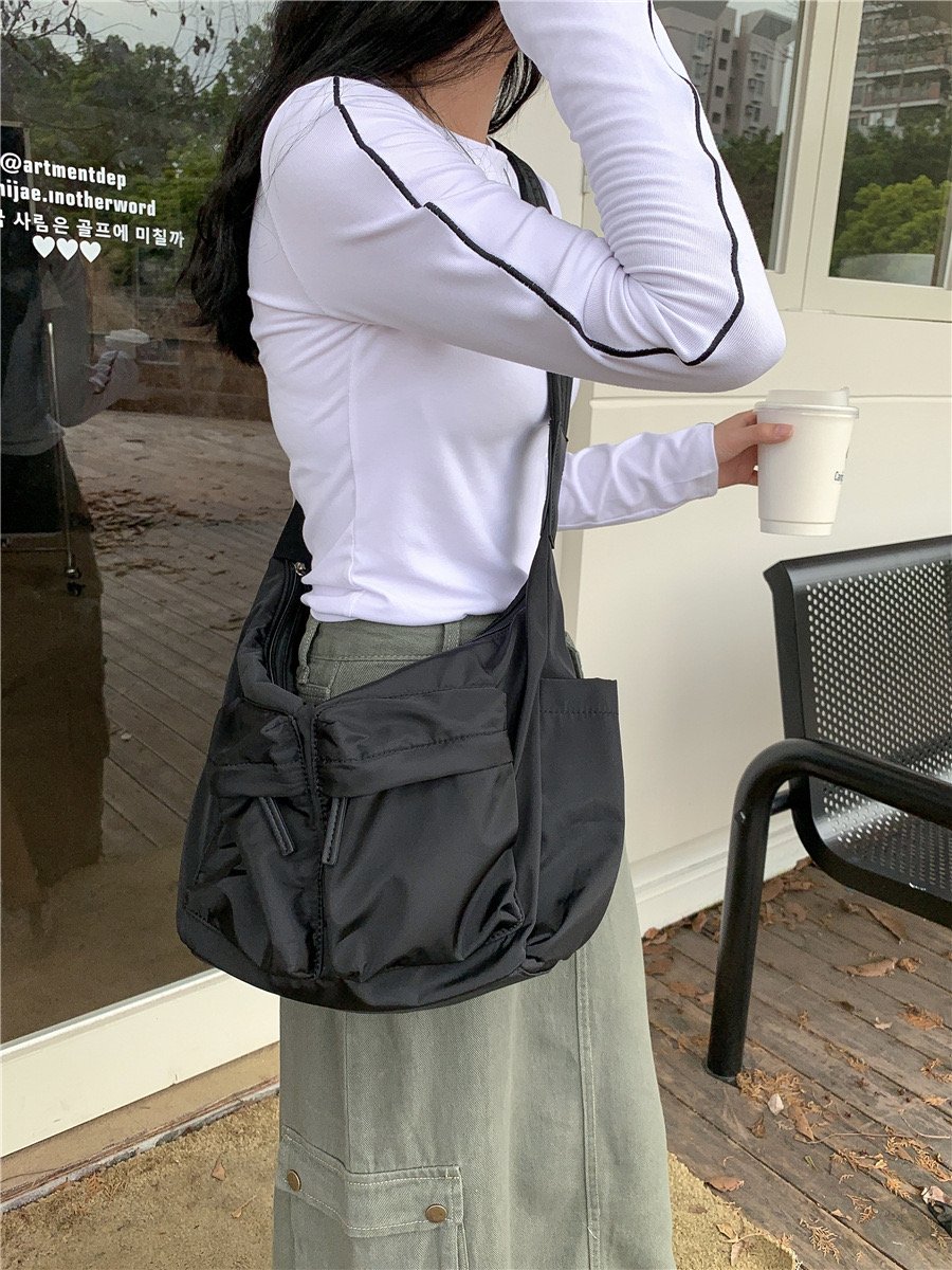 韓版休閒尼龍 大容量時尚斜挎包 百搭單肩包 604