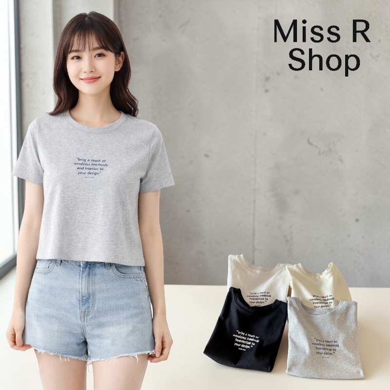 春夏手寫感字母 短袖T恤 韓系日系 純棉透氣 寬鬆顯瘦 正韓感 文藝清新 ins百搭 學生 上衣 n60008