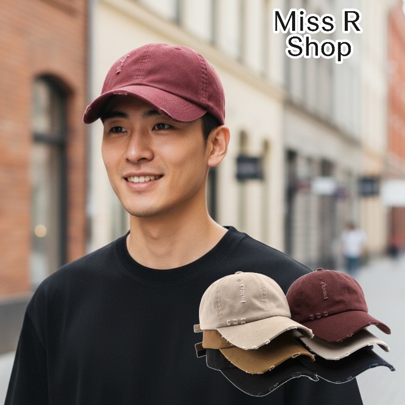 美式復古 磨邊破洞 棒球帽 韓系街頭 顯臉小 軟頂鴨舌帽 個性情侶帽 遮陽防曬 ins百搭 學生 n60035