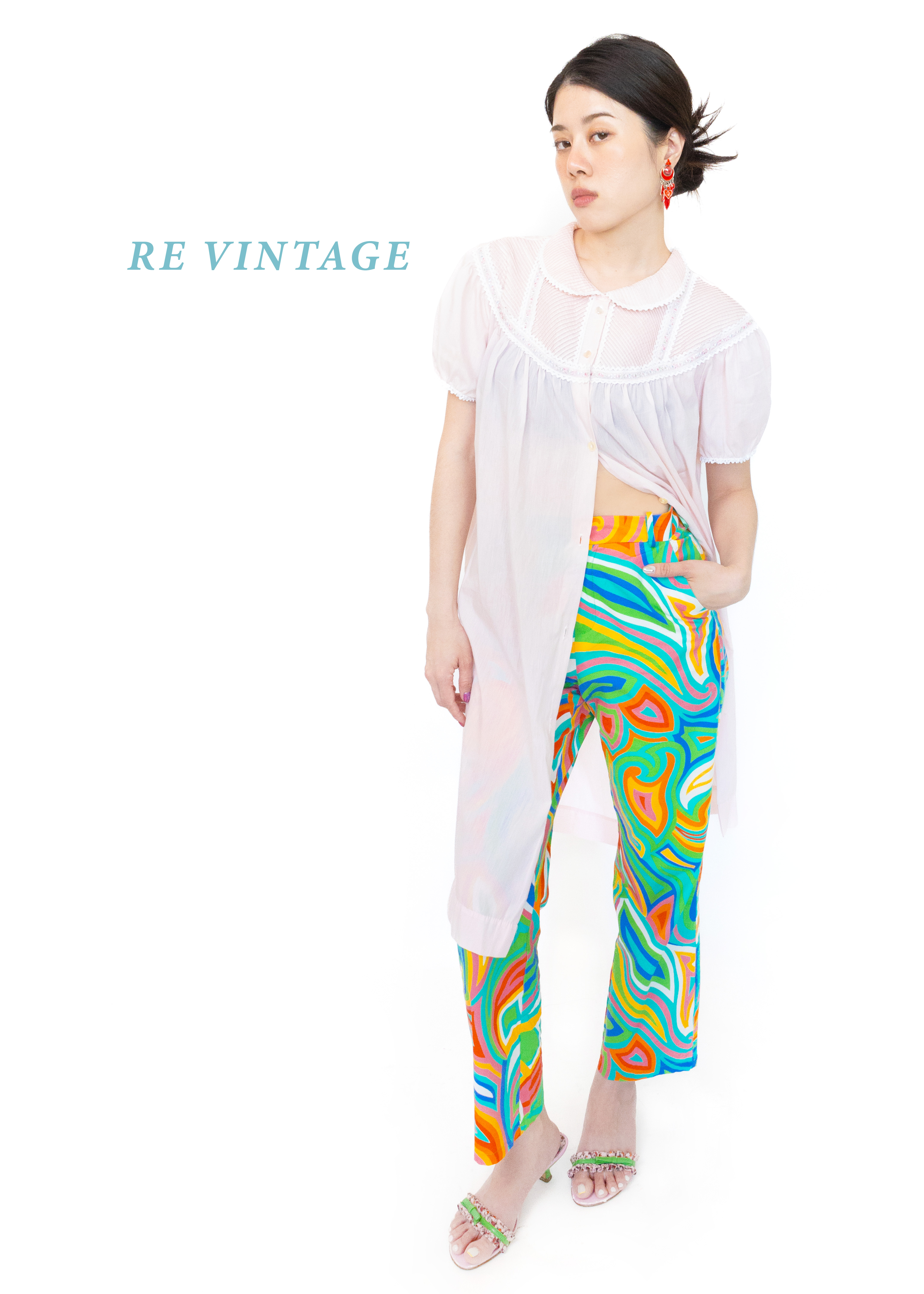 『紐約寶物』Nightshirts 淡粉色小小花刺繡上衣洋裝