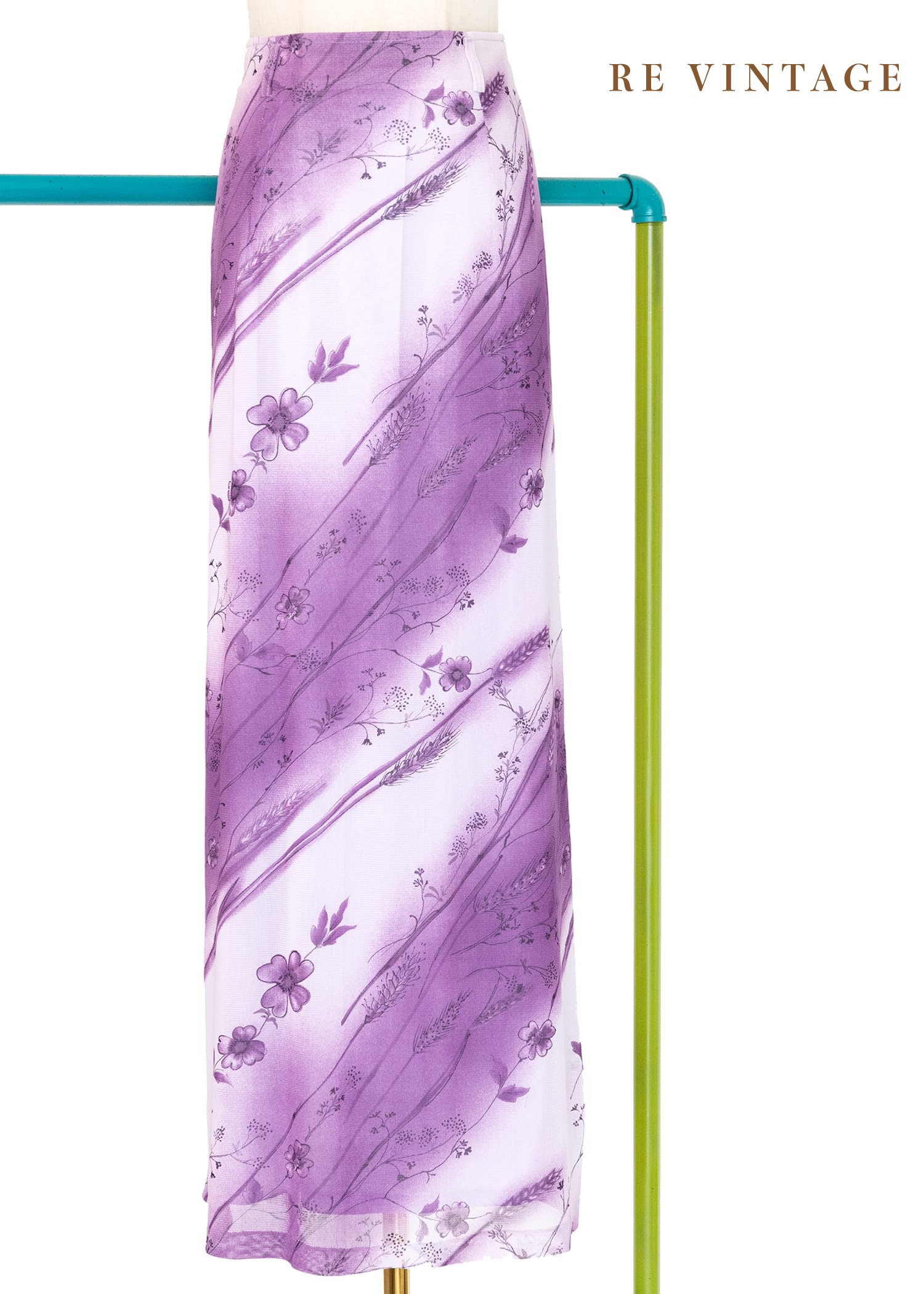 Spring Crocus 斜紋小花長裙（25"）