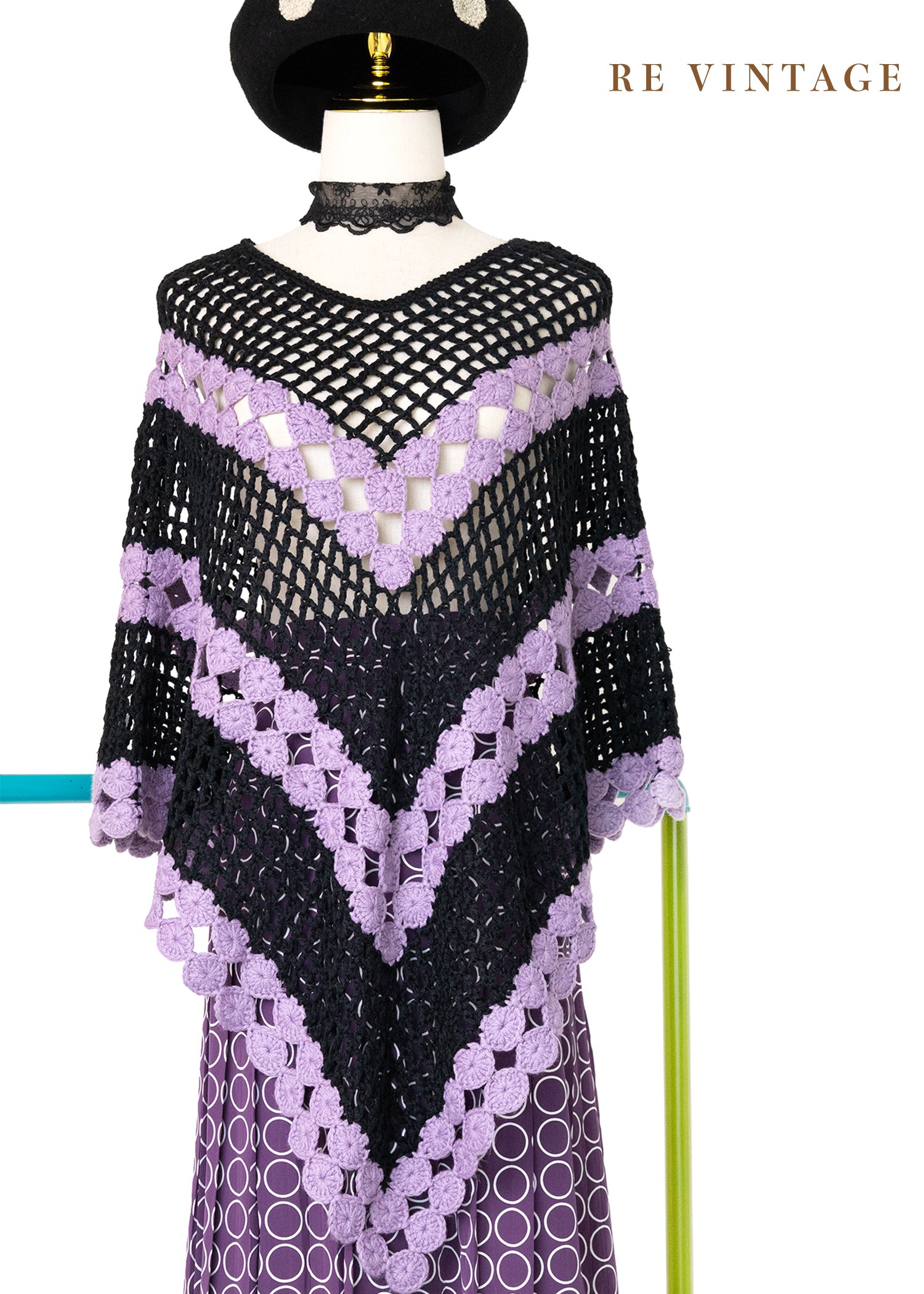 Bellflower 雙色針織斗篷