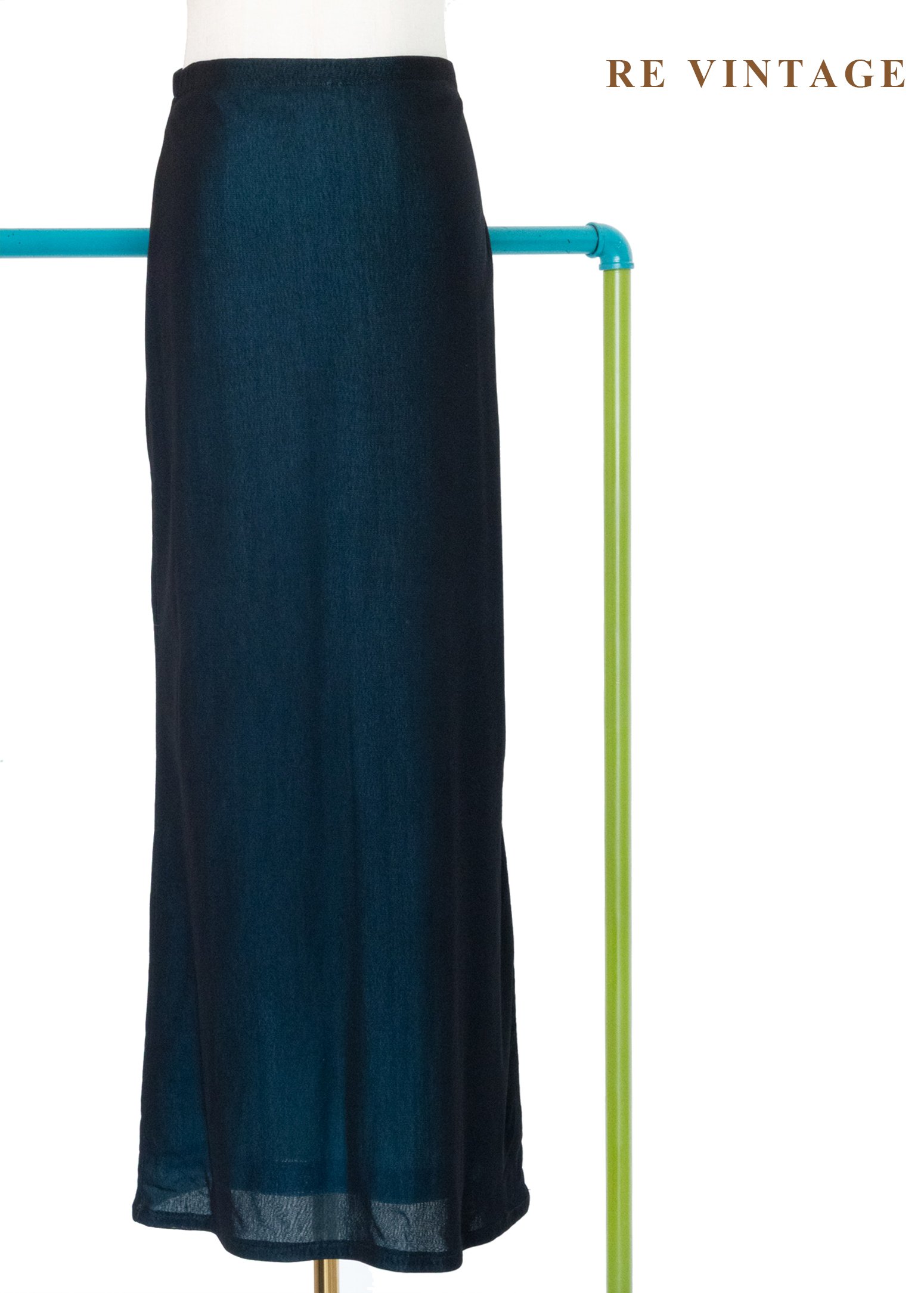 極夜流光深海礦物藍長裙（26-30"）