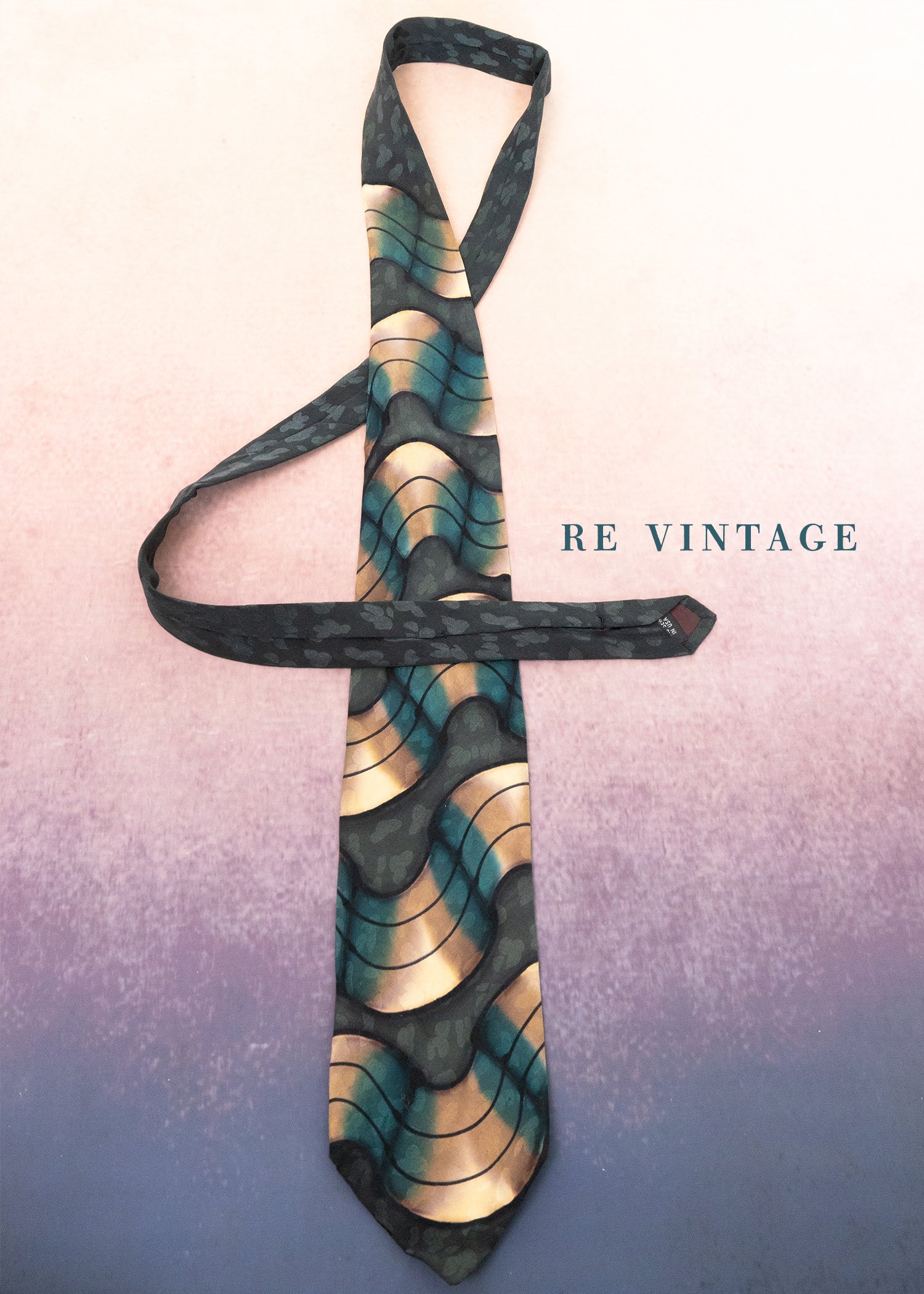 海地燈光折射抽象畫領帶