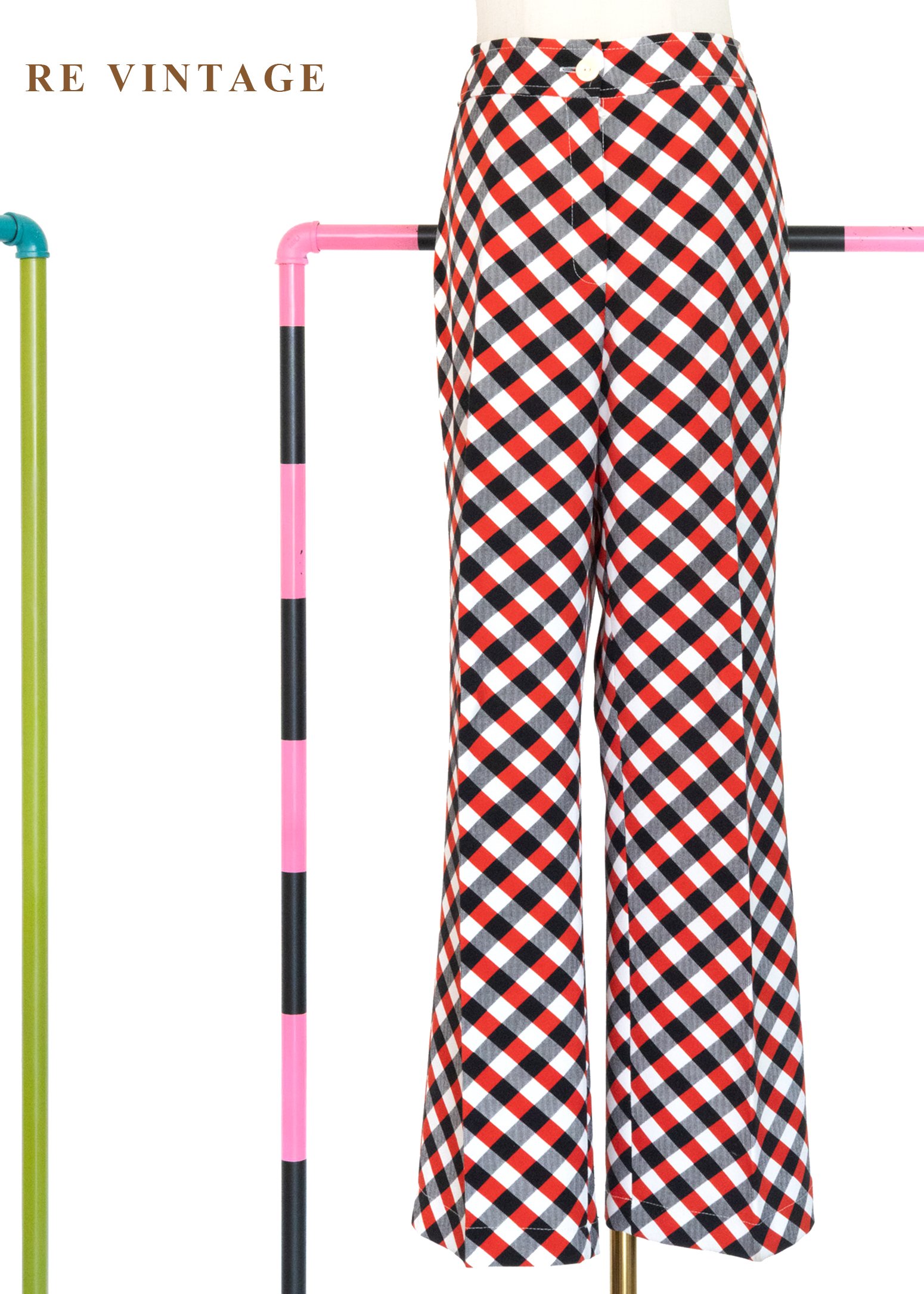 三色斜紋錯視感長褲（28"）