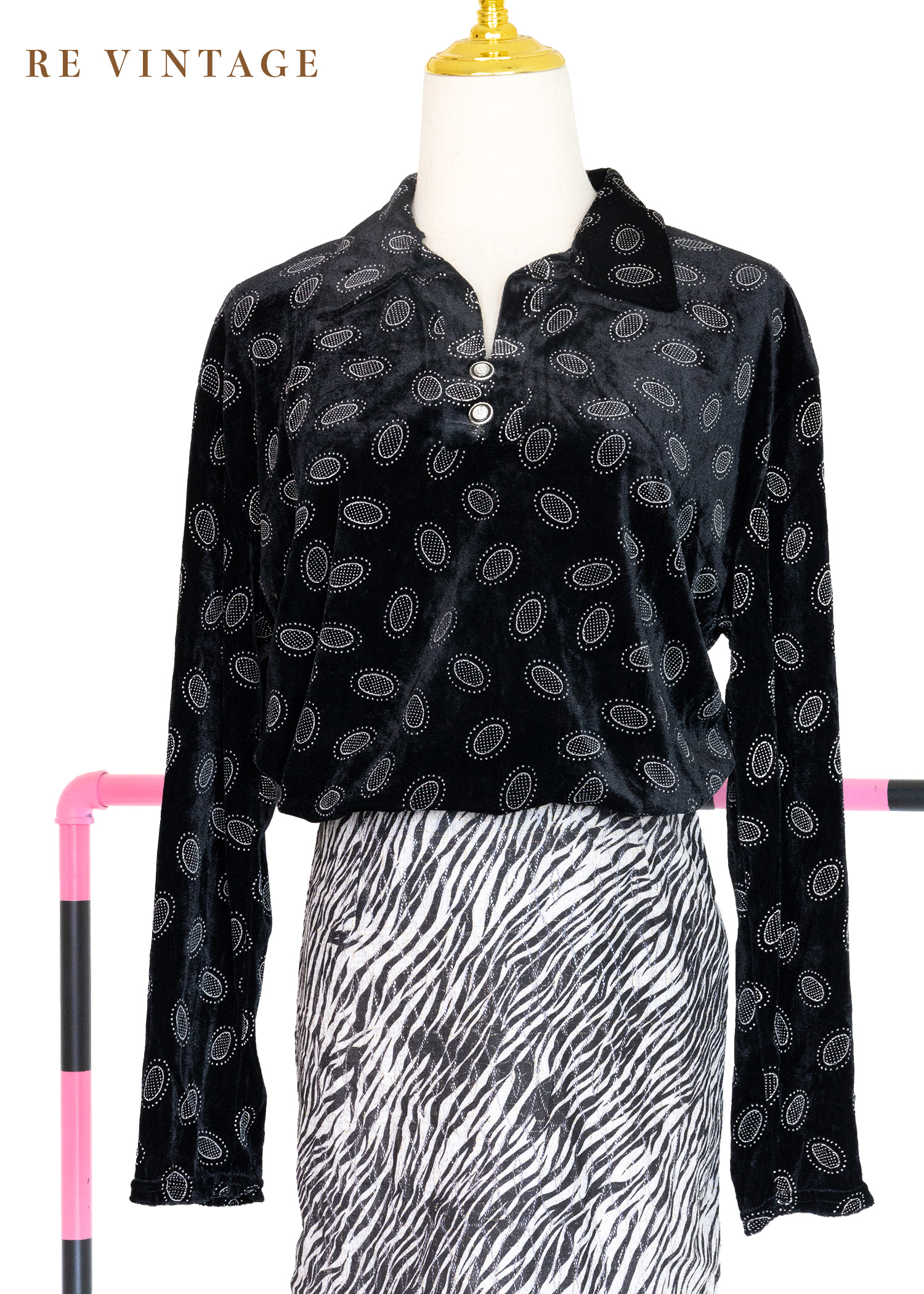 Tennis Fun Day 黑色絨布長袖上衣