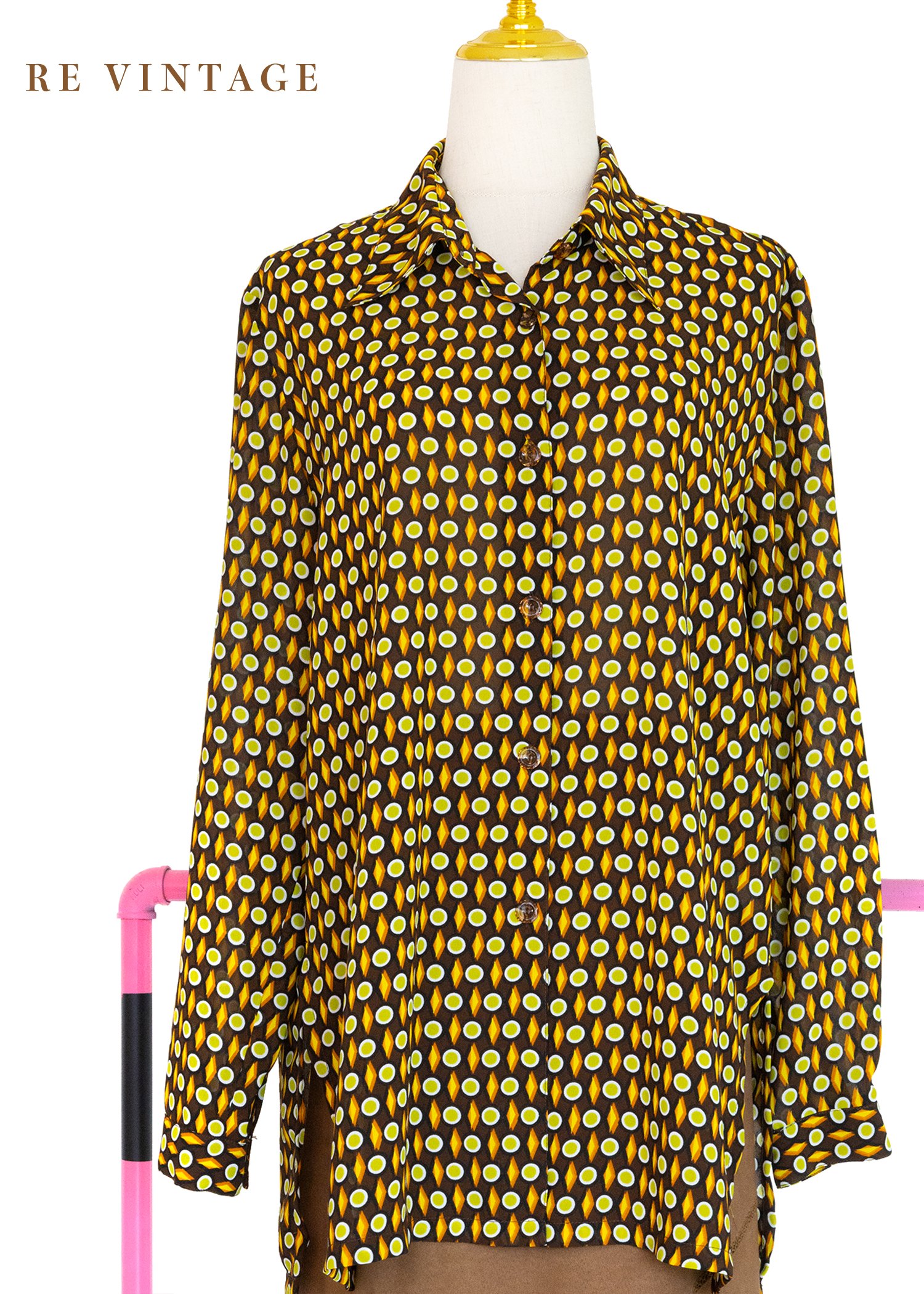 鮮黃小檸檬長袖襯衫