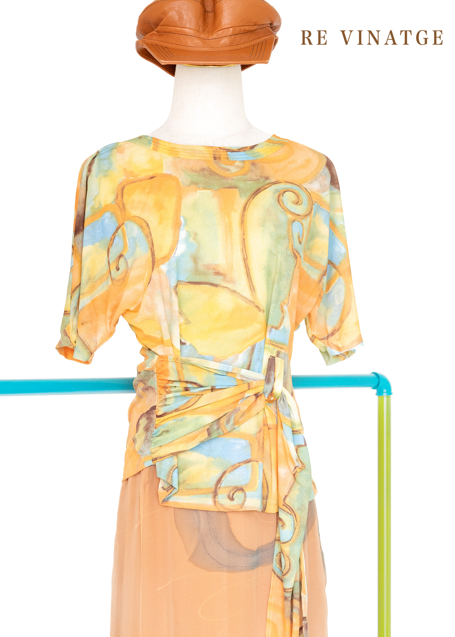 HABIT 抽象藝術圖夏日上衣