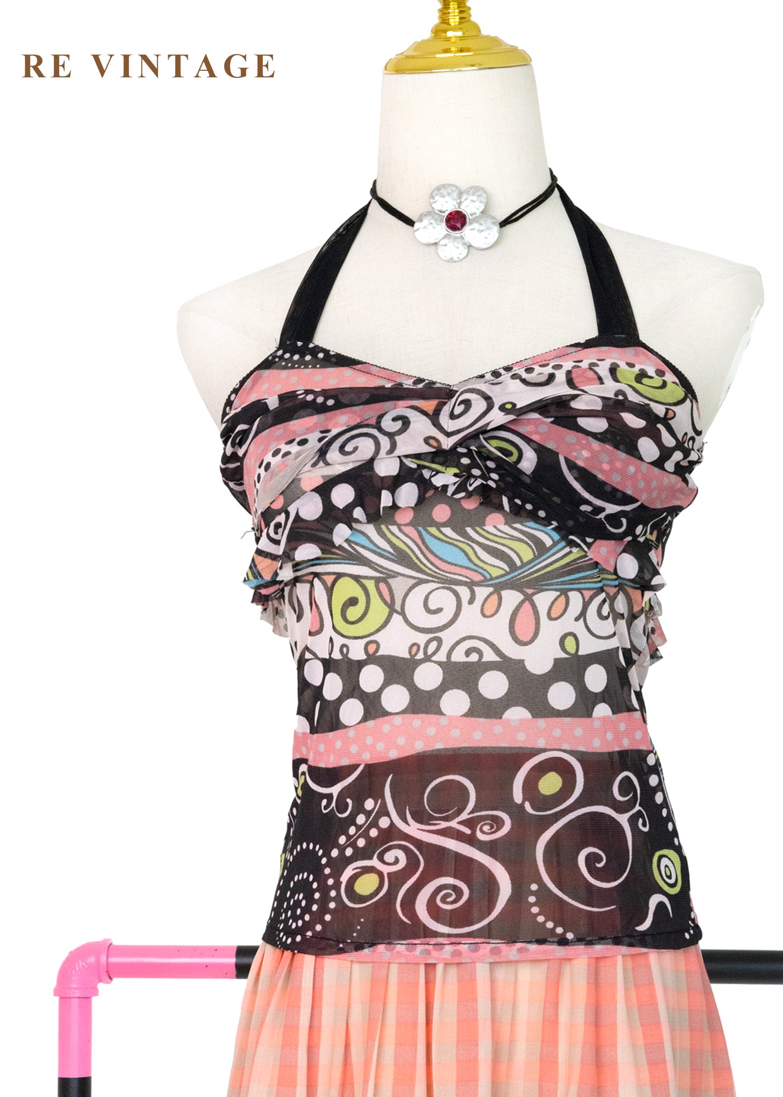 糖果異想樂園 - 叛逆圖騰繞頸背心