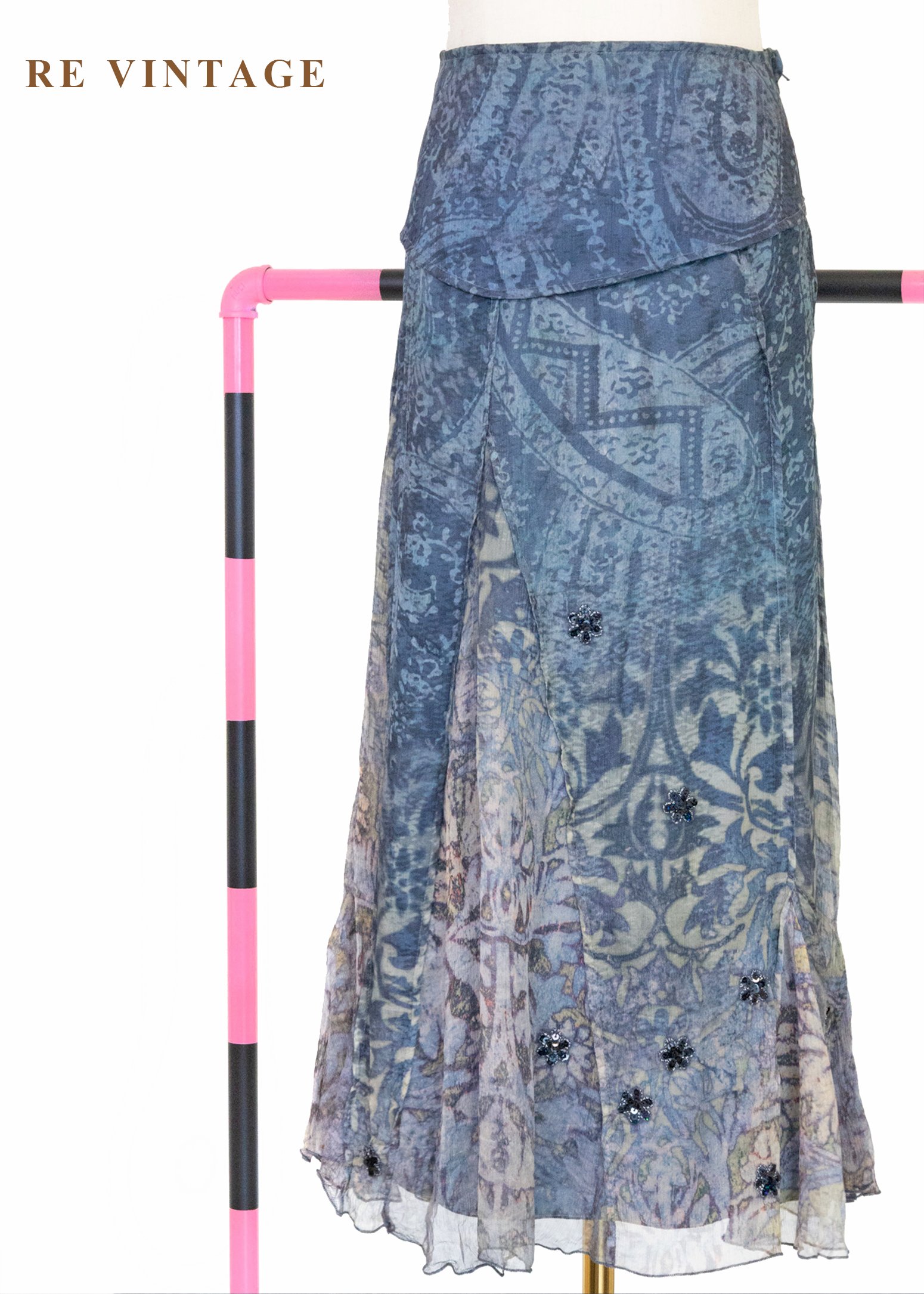 月光標本神秘黑花美裙（27"）