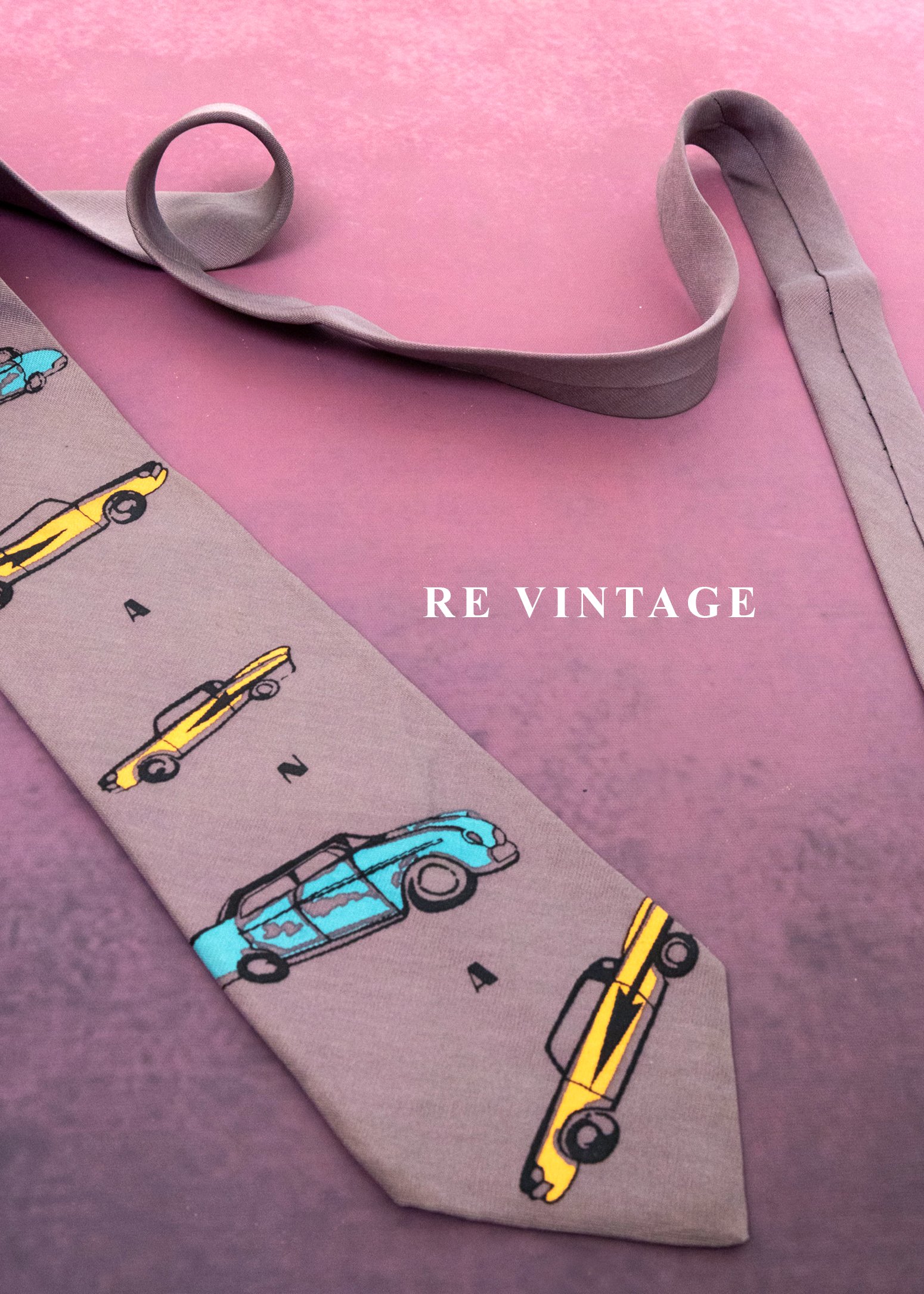 公路旅行懷舊時光領帶