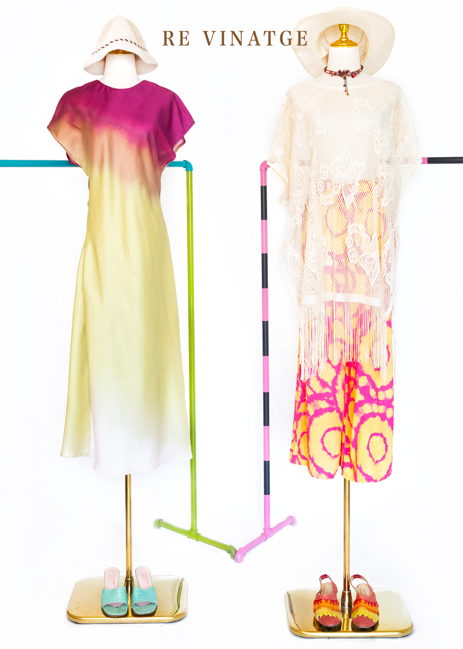 『歐洲寶物』四色花瓣漸層緞面氣質長洋裝