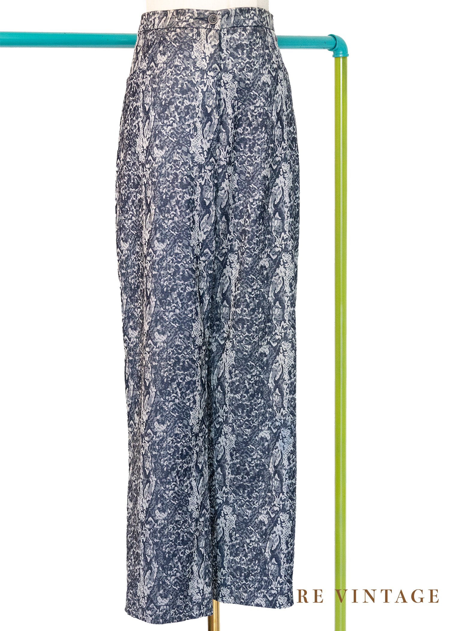 Blue camouflage 高腰褲褲（30"）