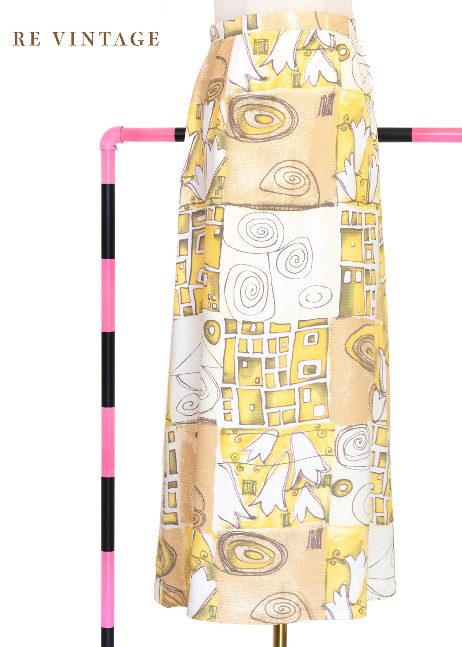 抽像城市對話藝術感長裙（25.5"）