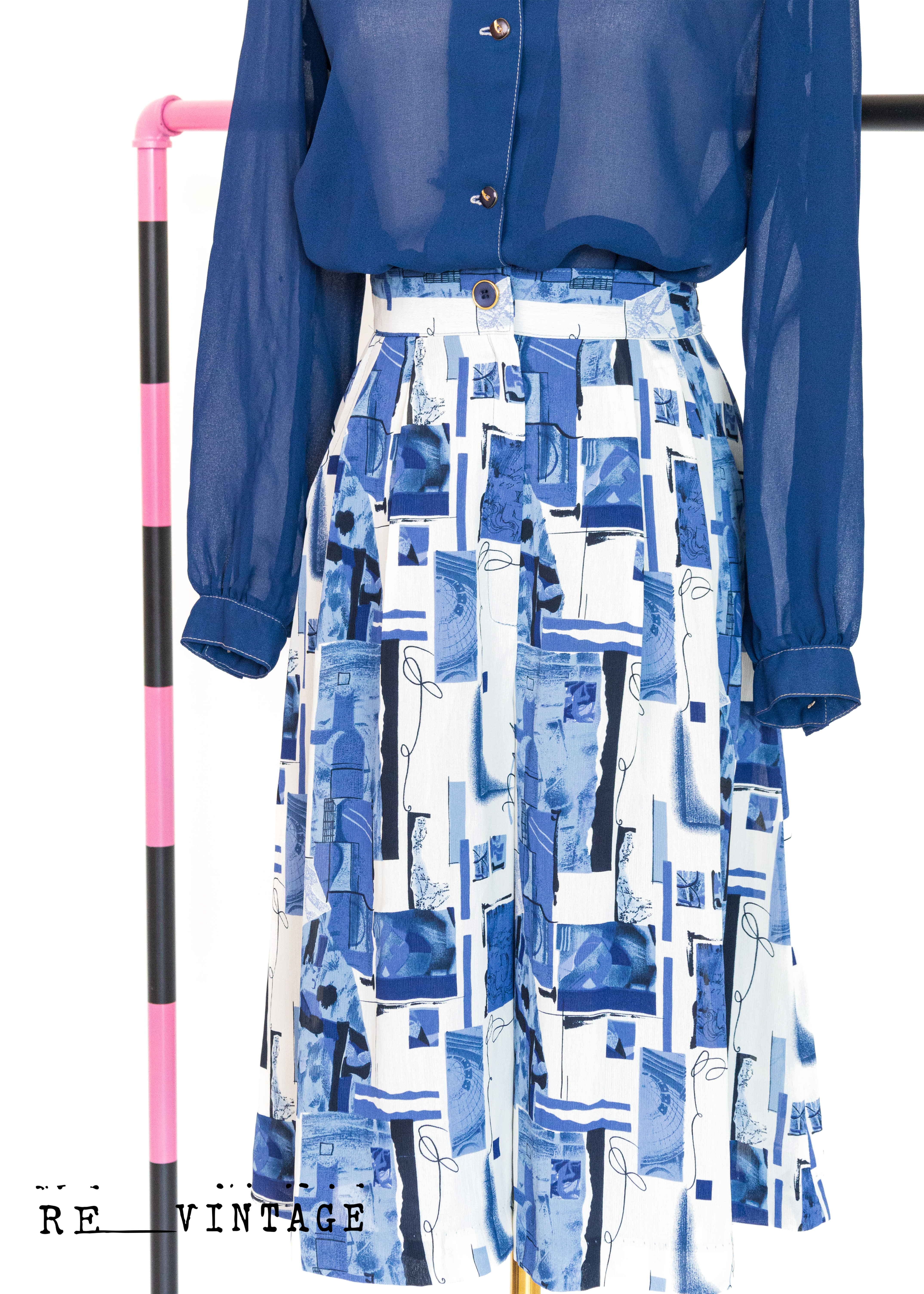 純水方塊及膝短褲（25"）