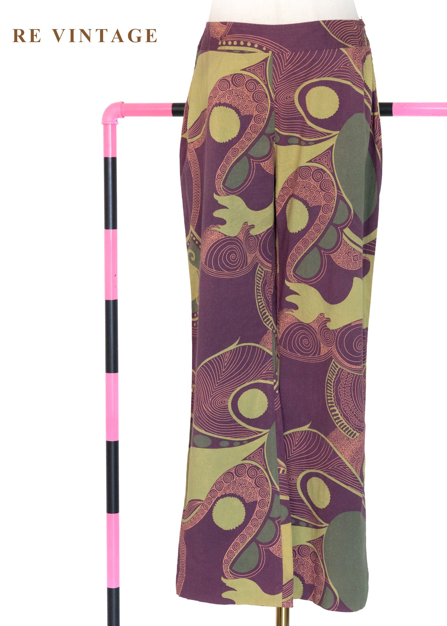 迷幻綠洲花紋流動美褲（26"）