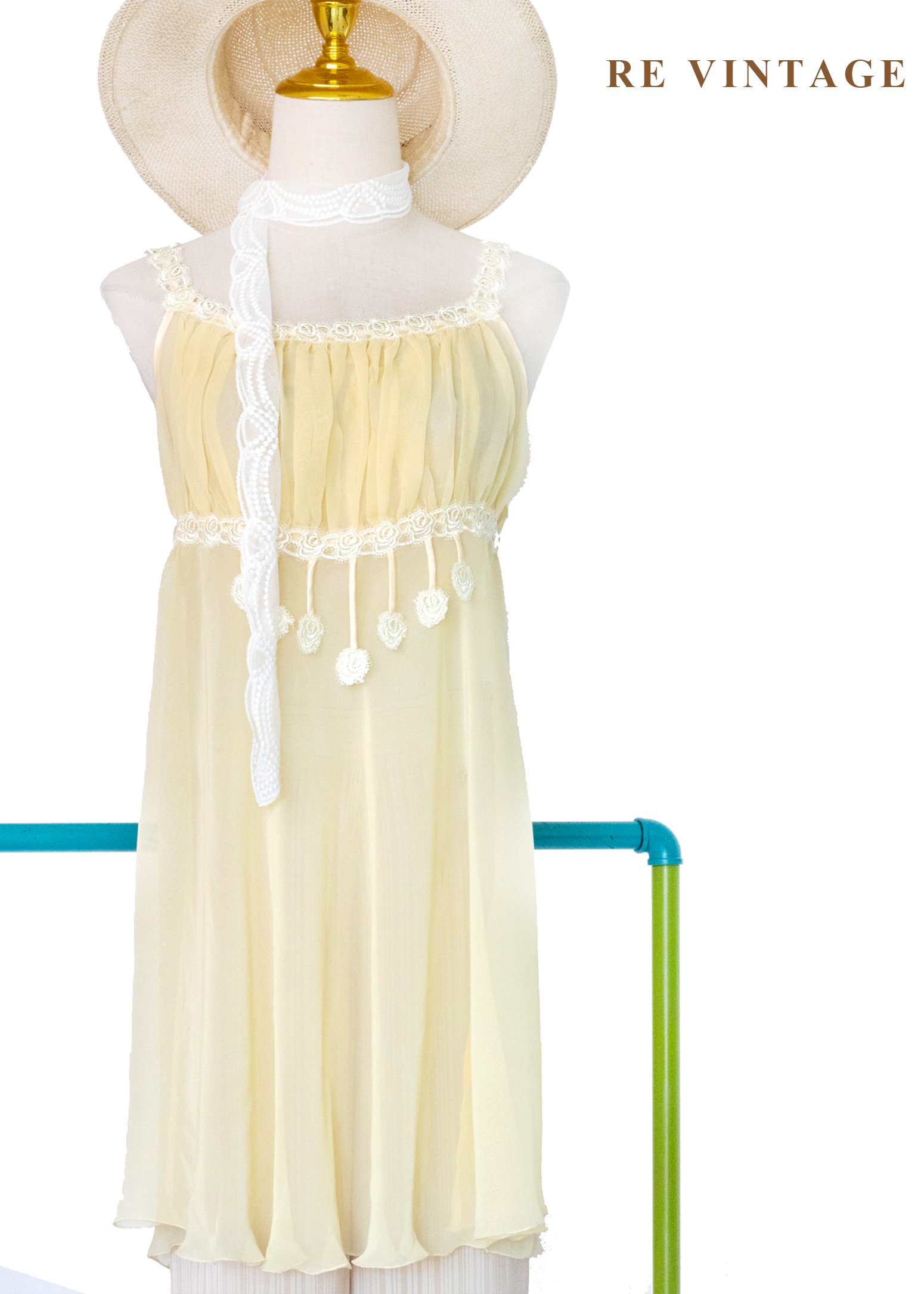 仲夏午茶 - 檸檬黃細肩帶背心