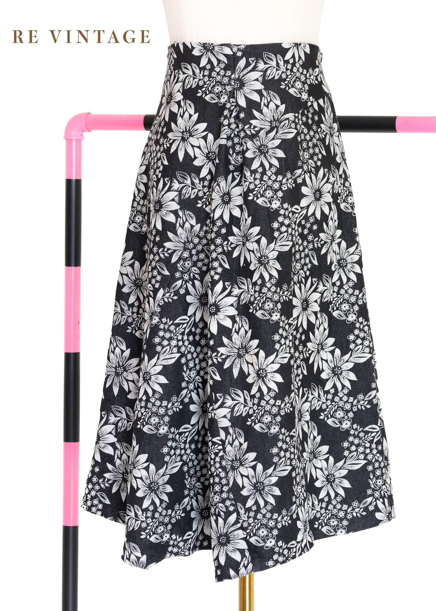 黑夜向日葵中長裙（26"）