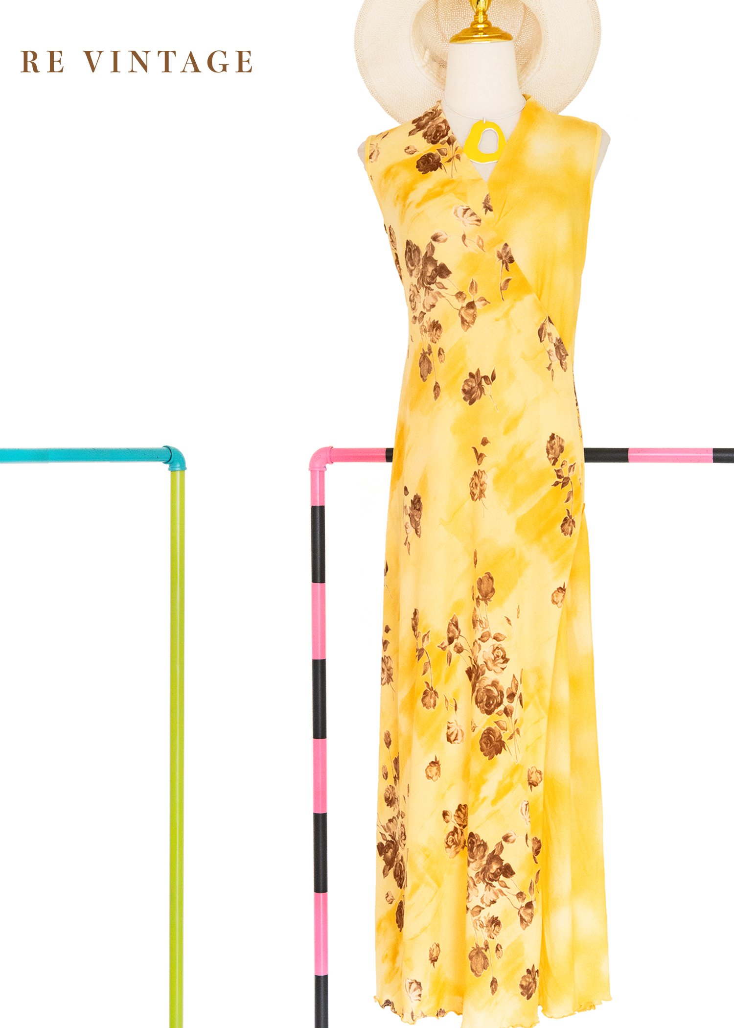 陽光花香隨光起舞長洋裝