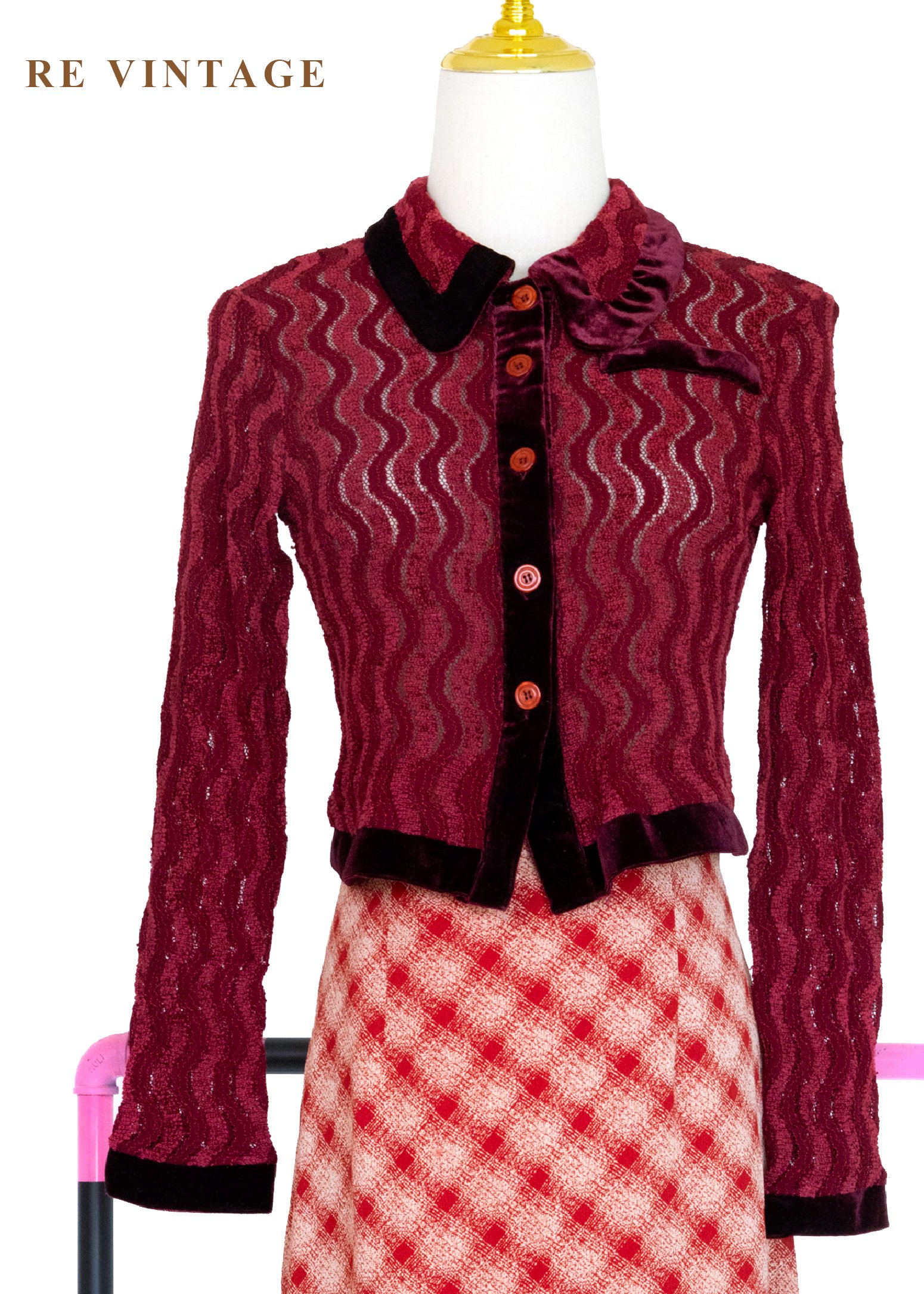 Retro Pulse 復古波紋心跳短版上衣