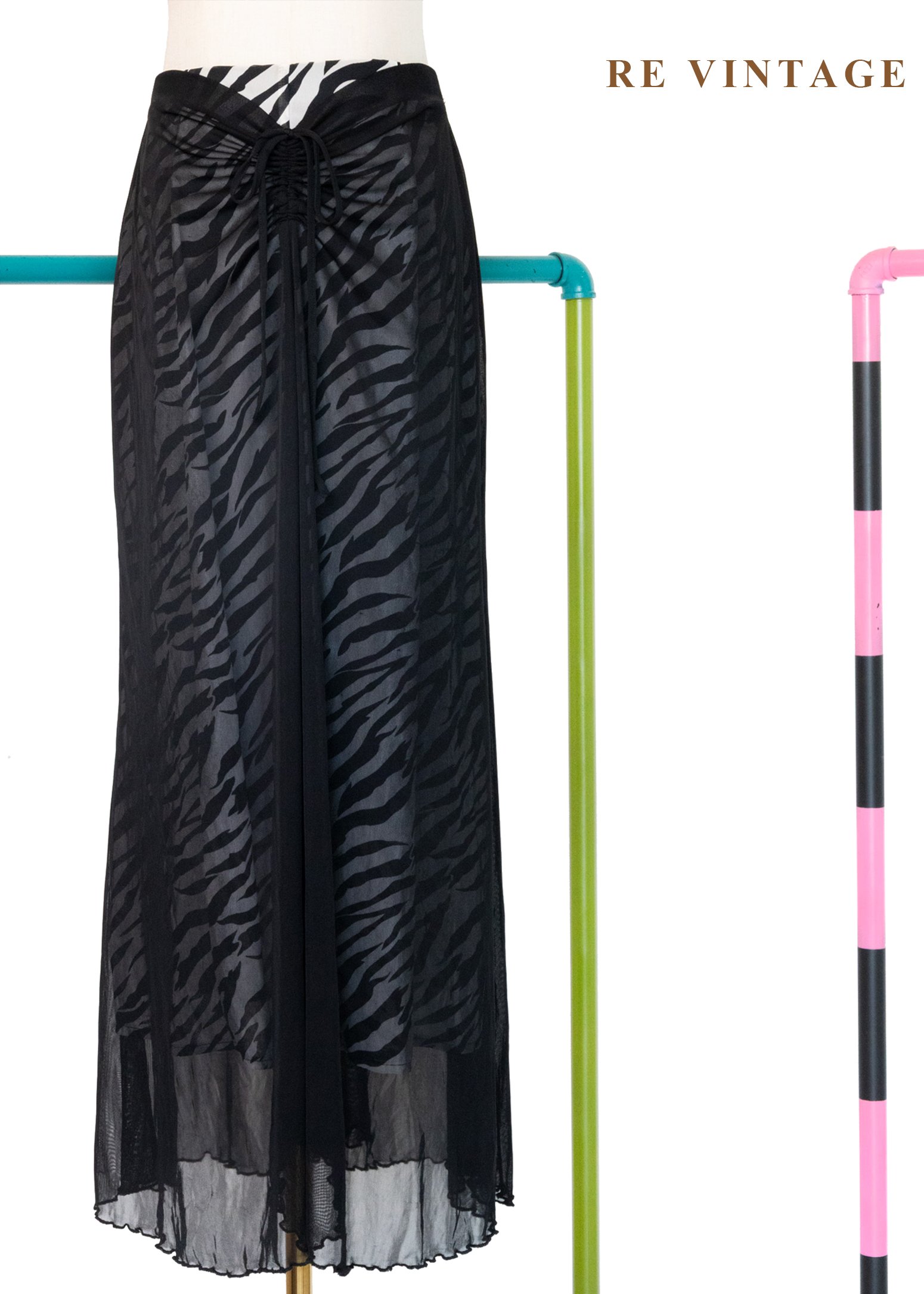 隱形斑馬桌迷藏長裙（28"）