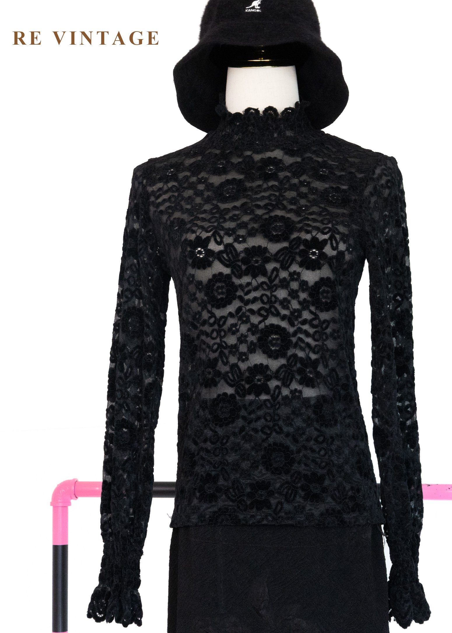 夜行小花高領上衣