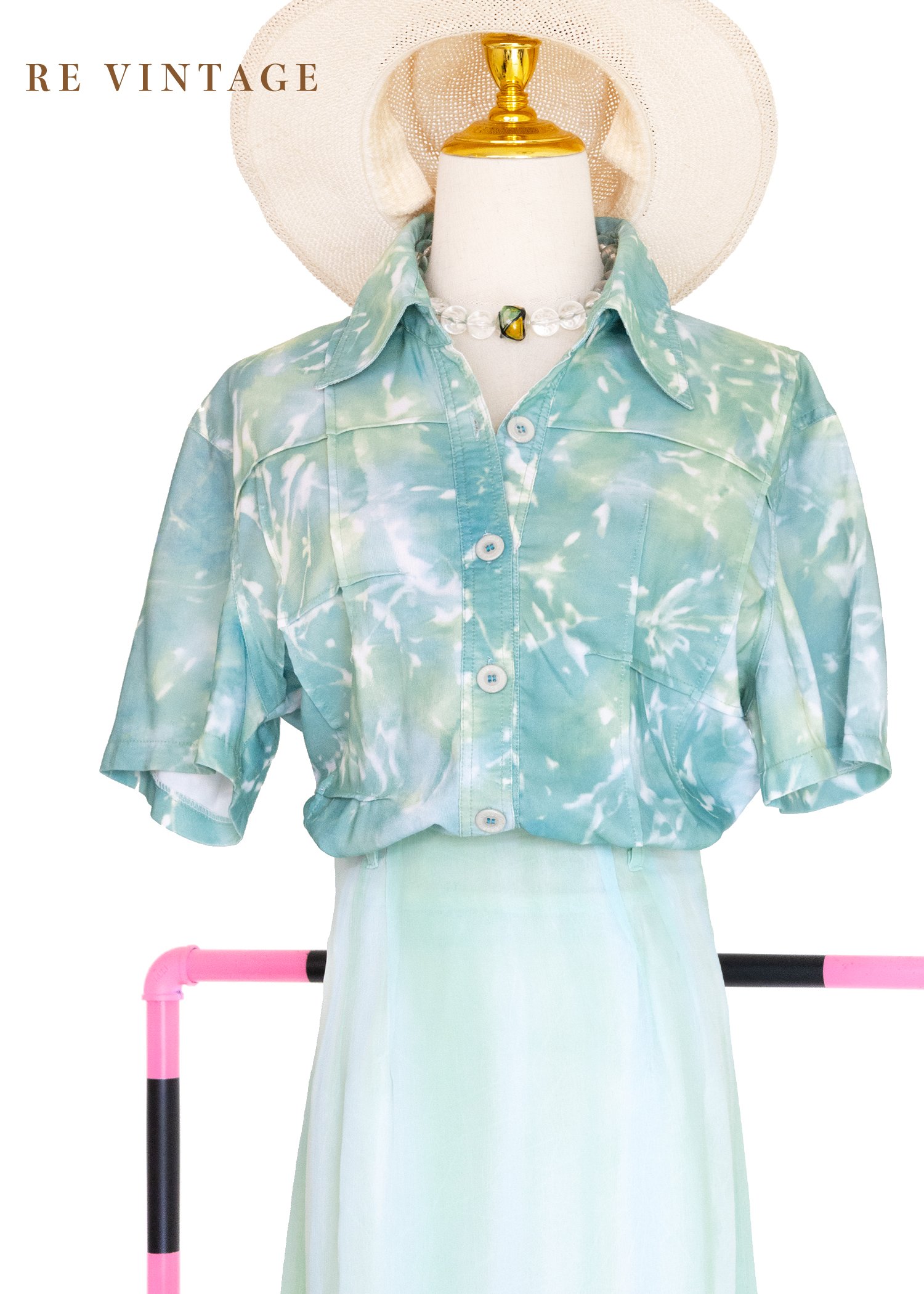 魔法特調暈染格紋上衣