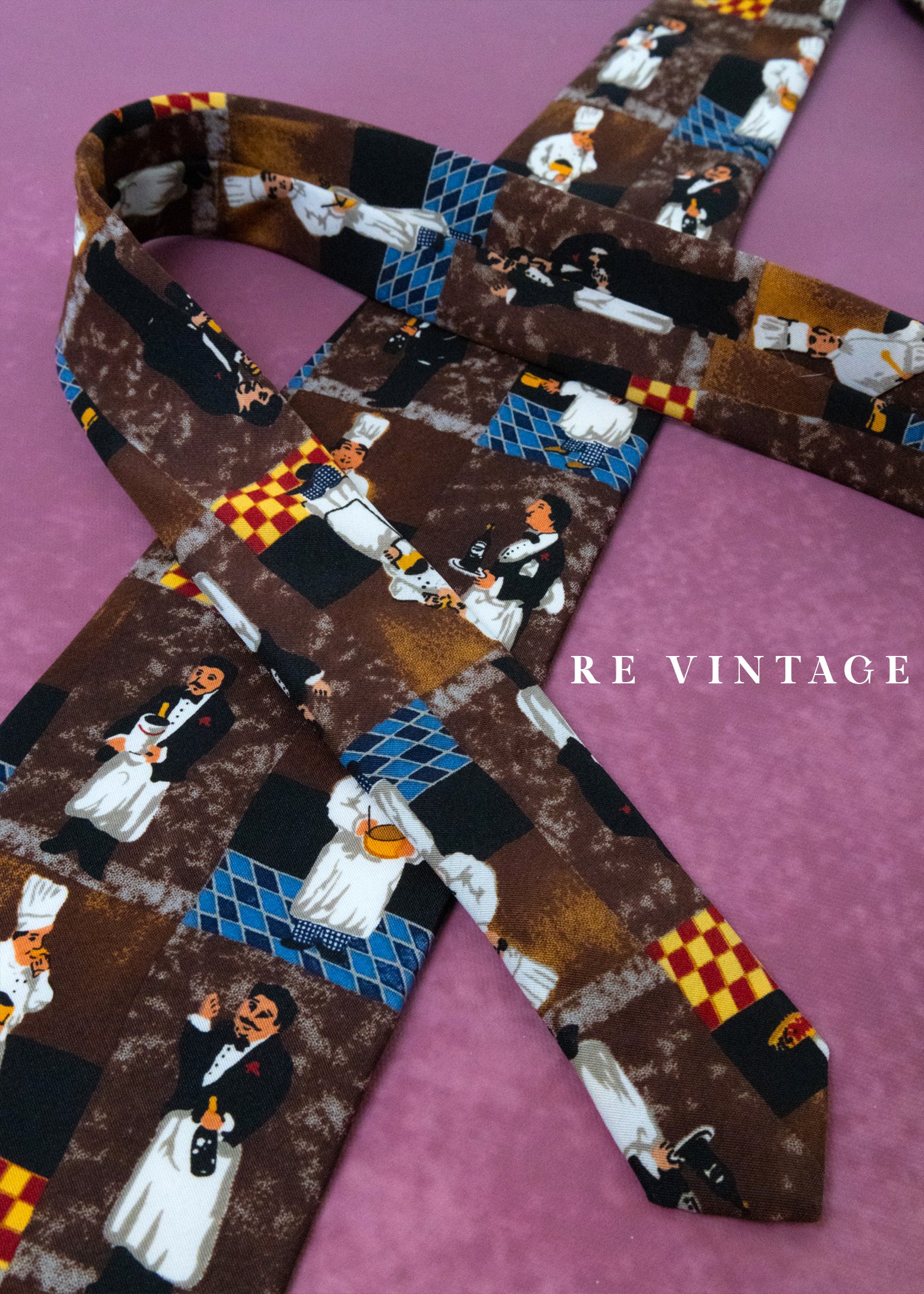 主廚的秘密餐桌工作職人印花領帶