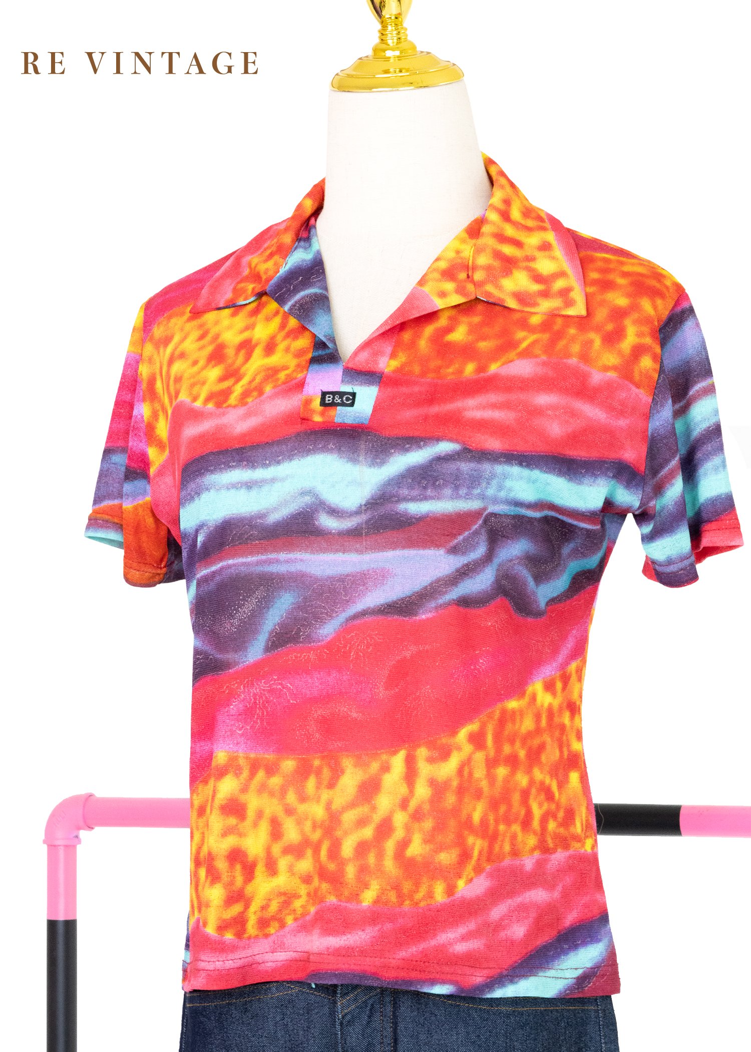 火山區的地層圖薄款針織小上衣