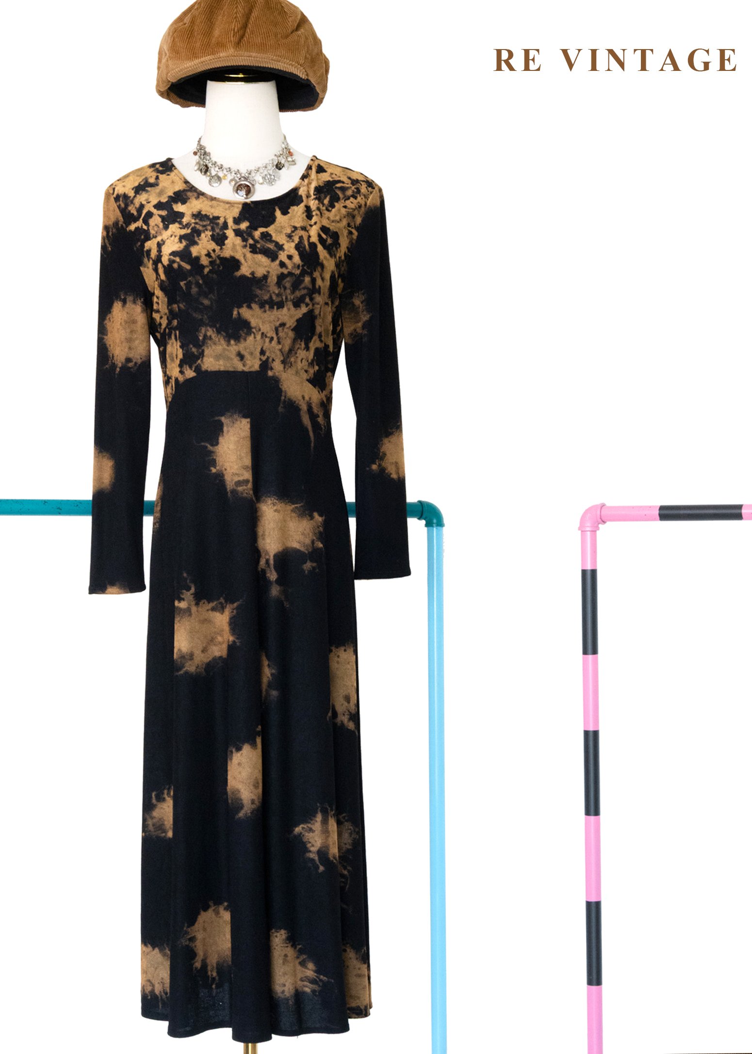 月光下灑落的焦糖渲染長洋裝