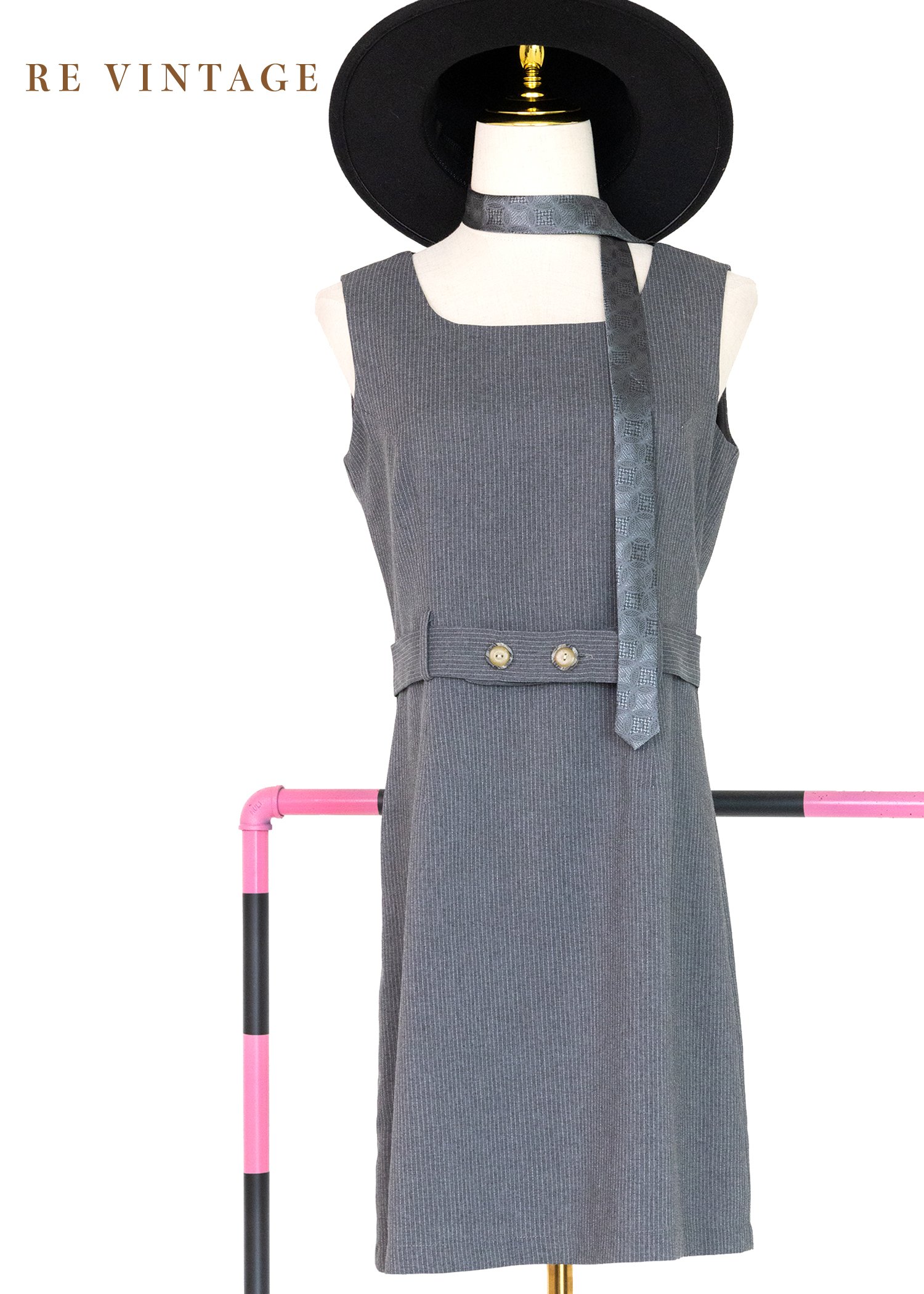 質感單品 - Stormy sky 線條迷你洋裝