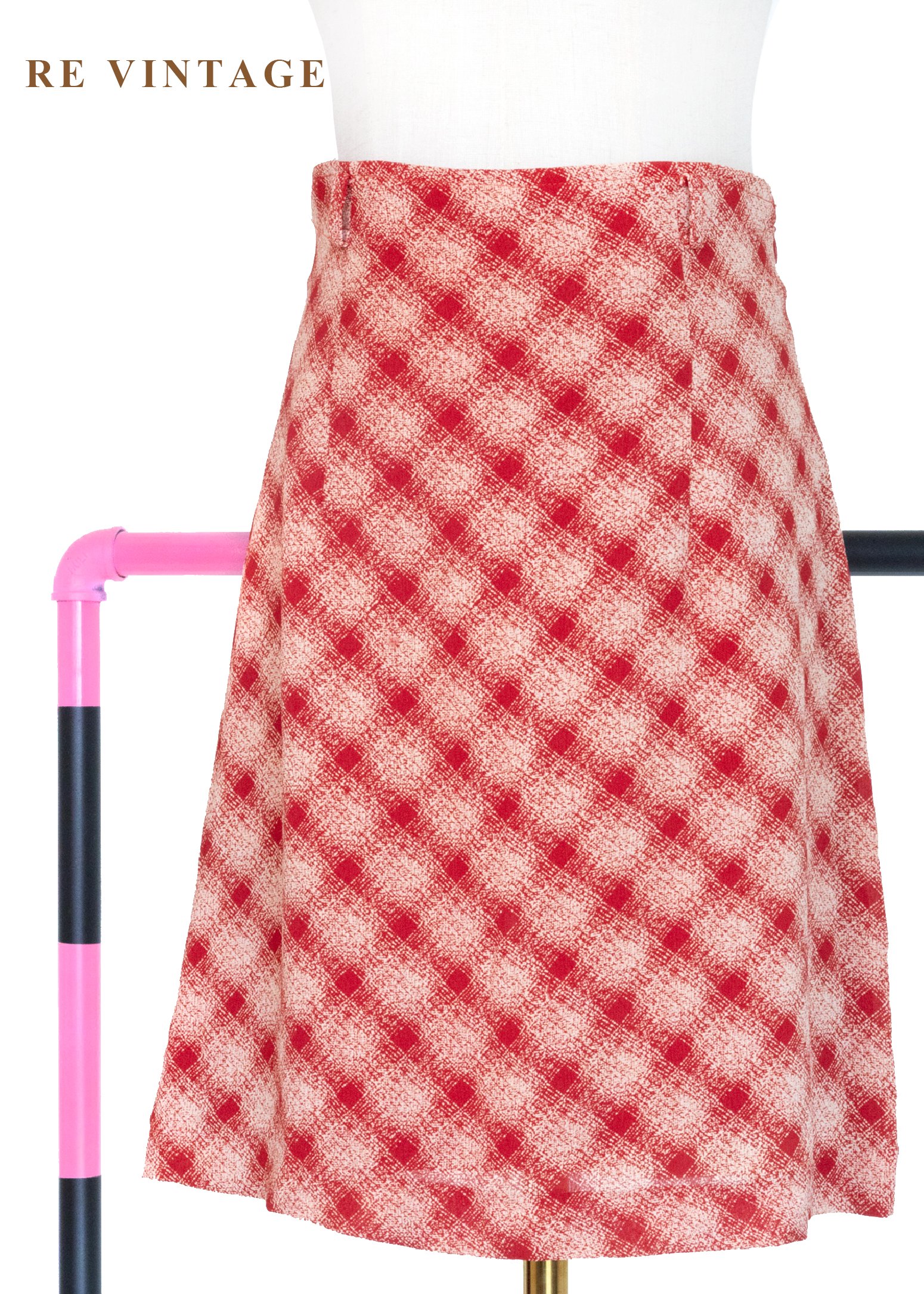 Scarlet checks 暖紅格調短裙 (27")