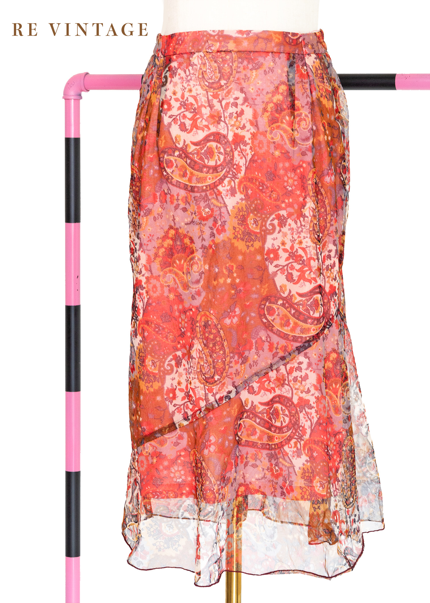 Racing Red 變型蟲蟲網紗及膝裙（24-26"）