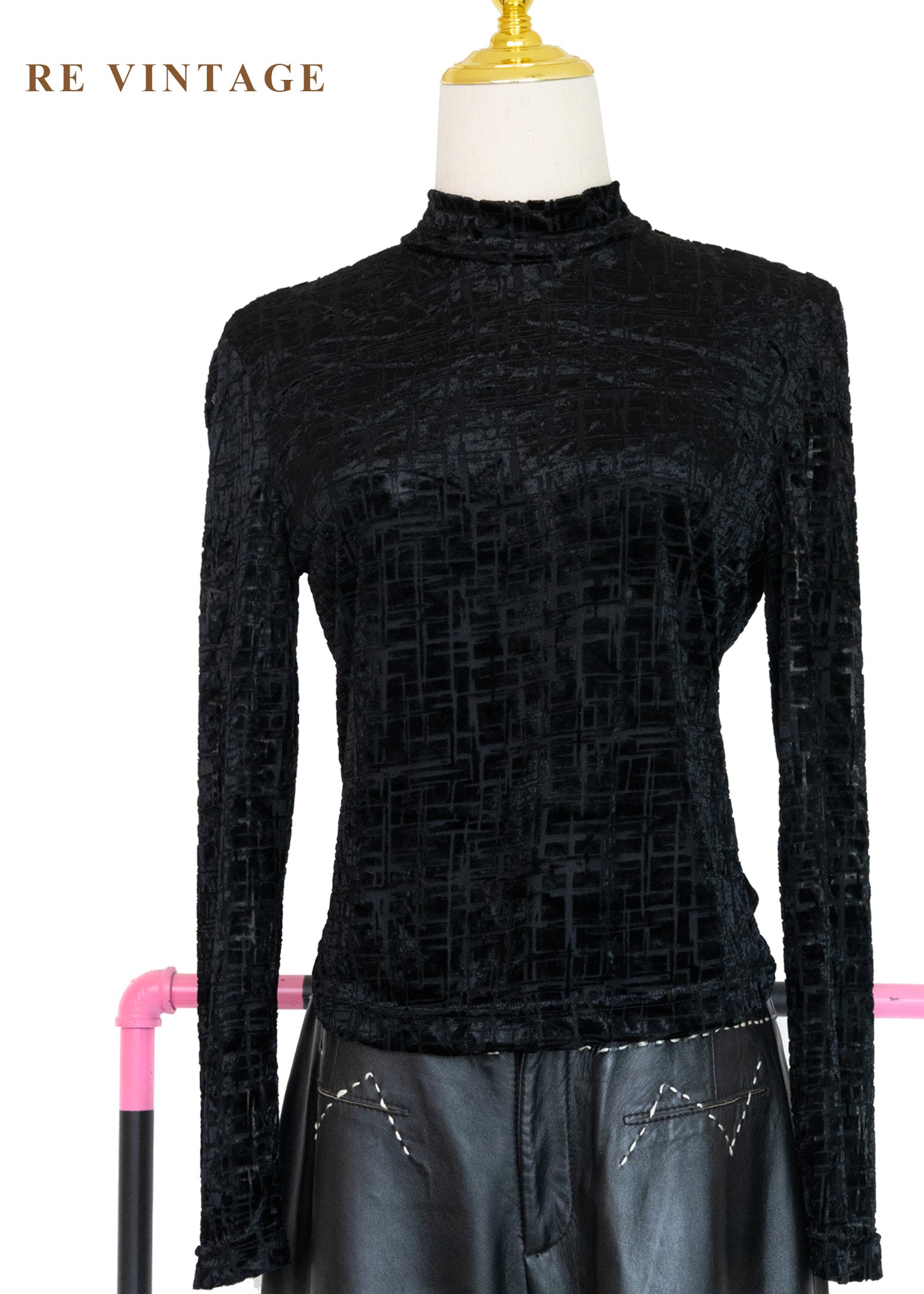 數位殘影燒絨上衣