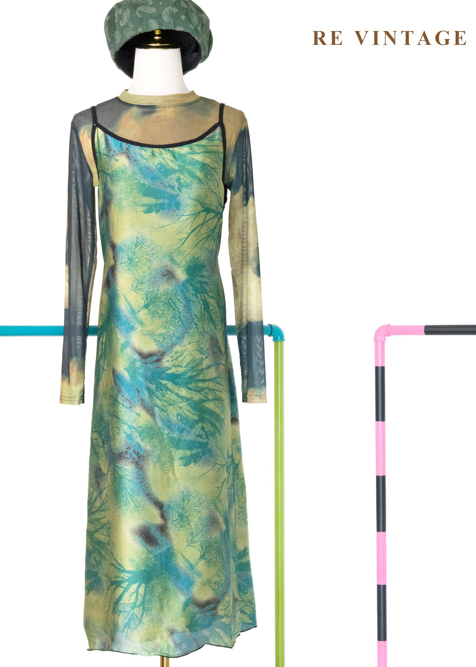 霧裡湖面陽光自然詩意細肩帶洋裝