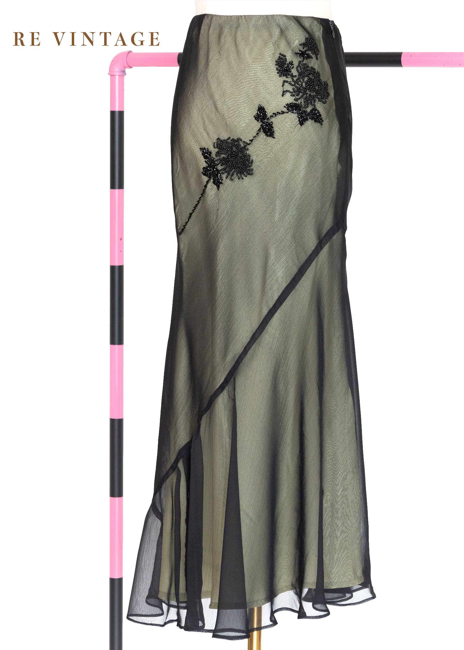 神秘黑花網紗迷人の裙（27"）