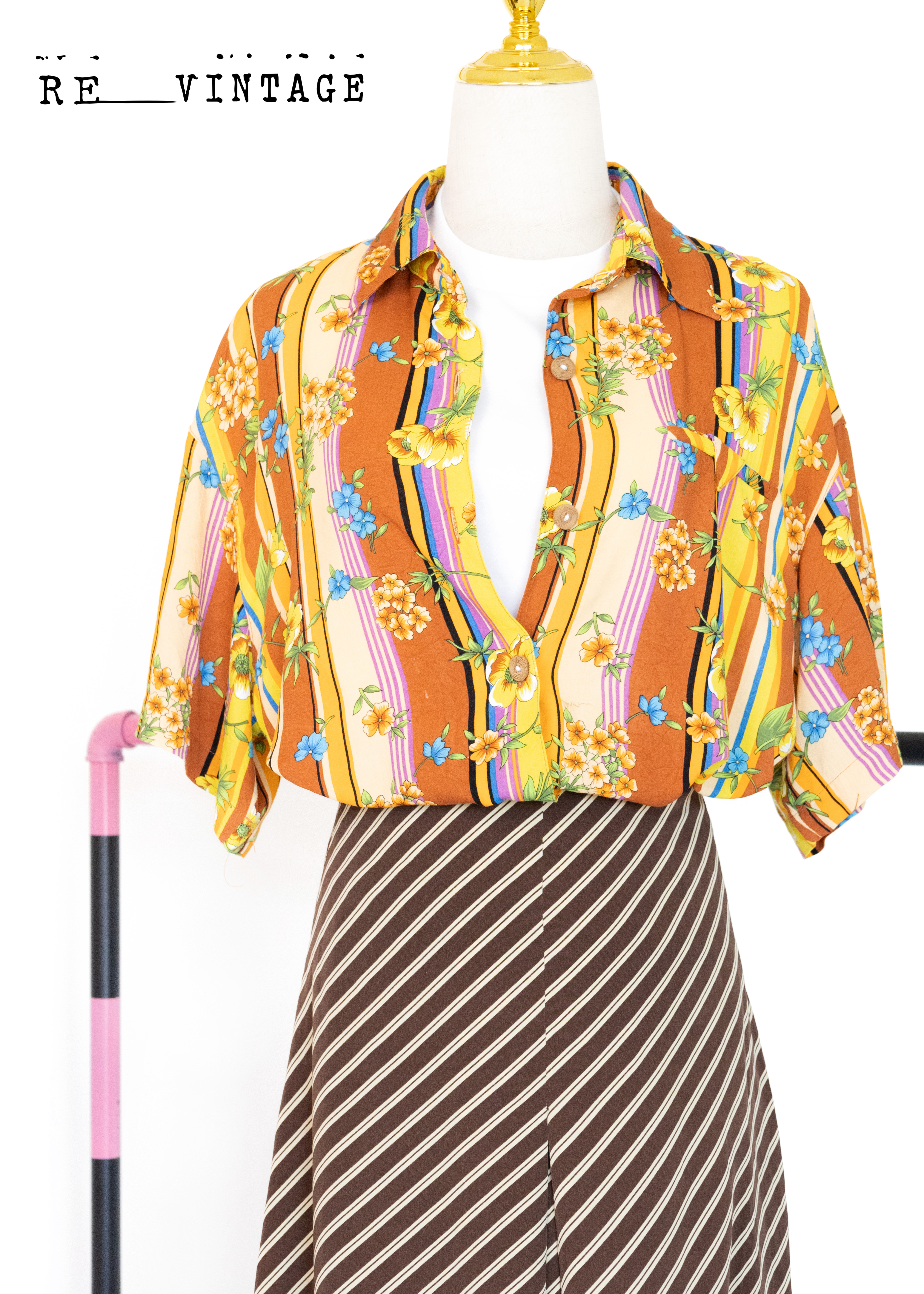 香蕉焦糖千層蛋糕夏日花花襯衫