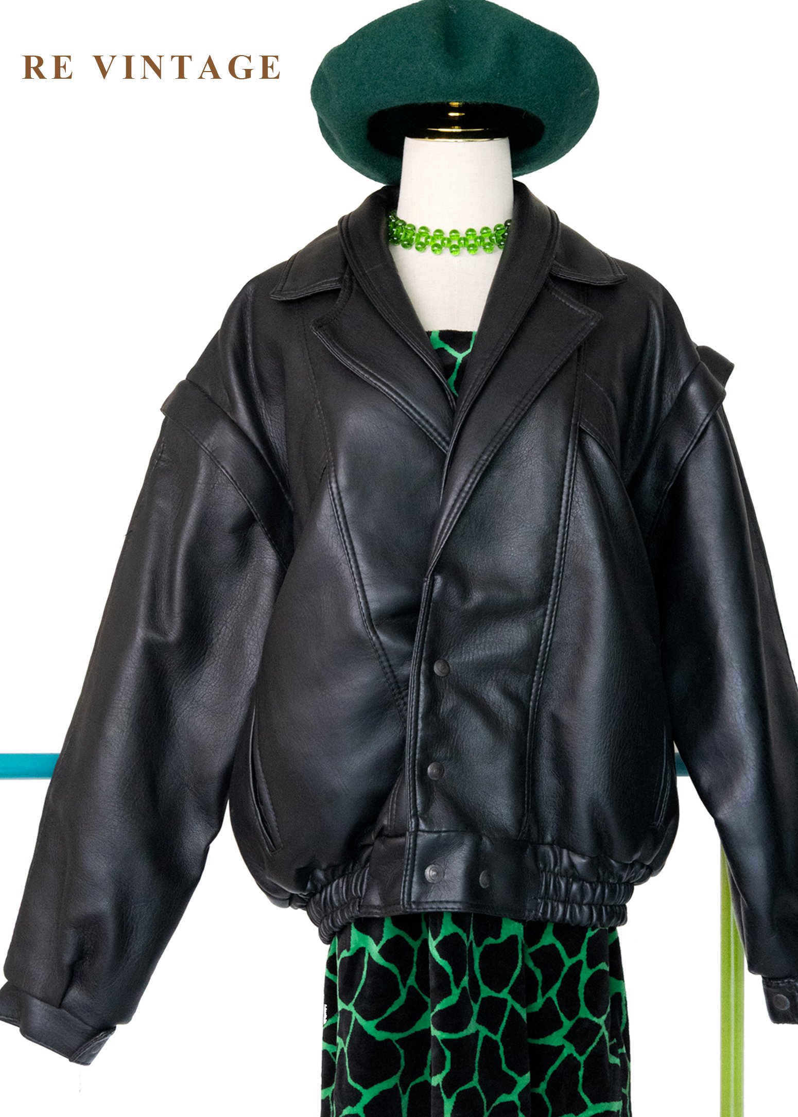 質感單品 - 冬季帥氣雙穿寬版皮革外套