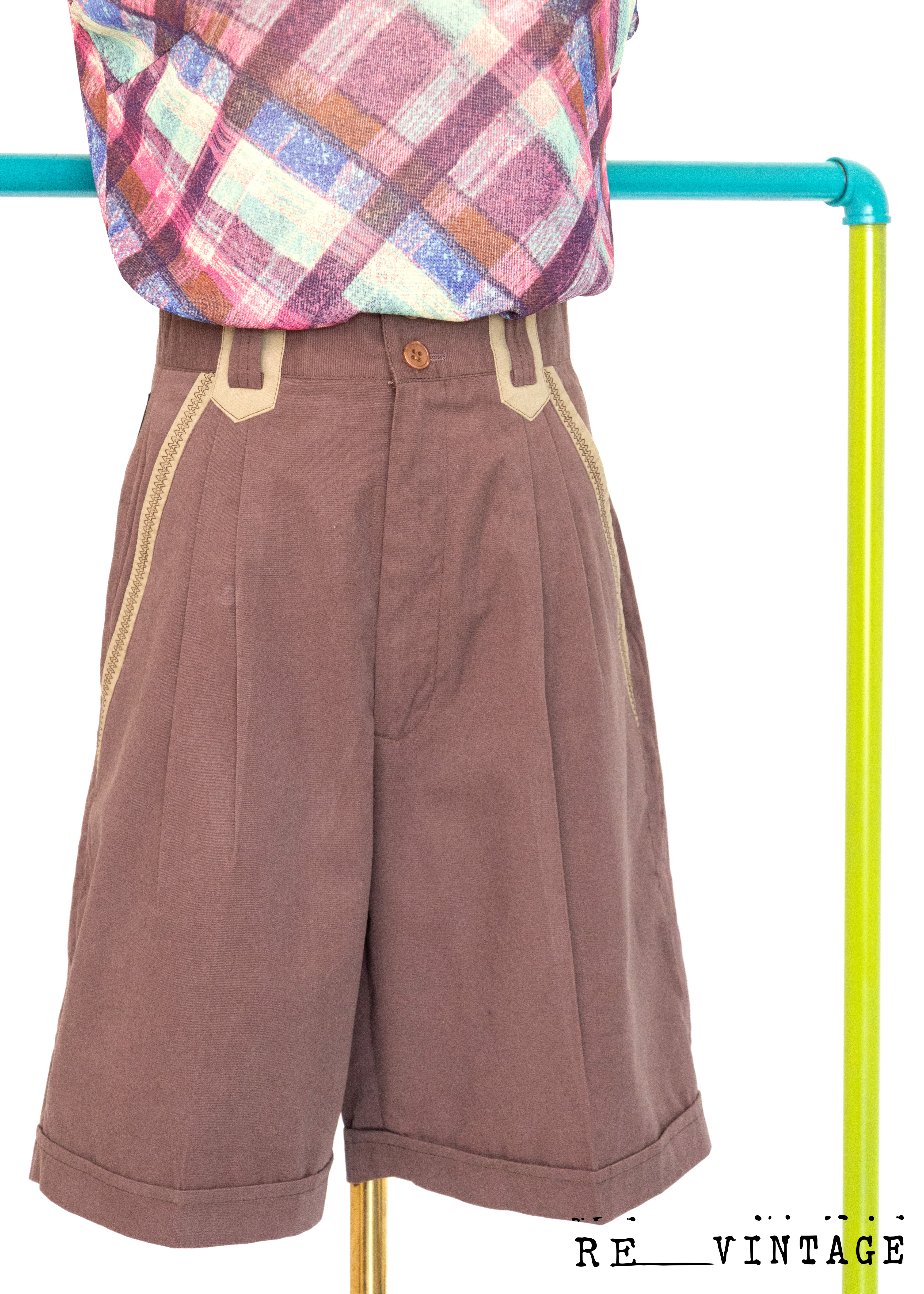 煉乳巧克力色五分短褲