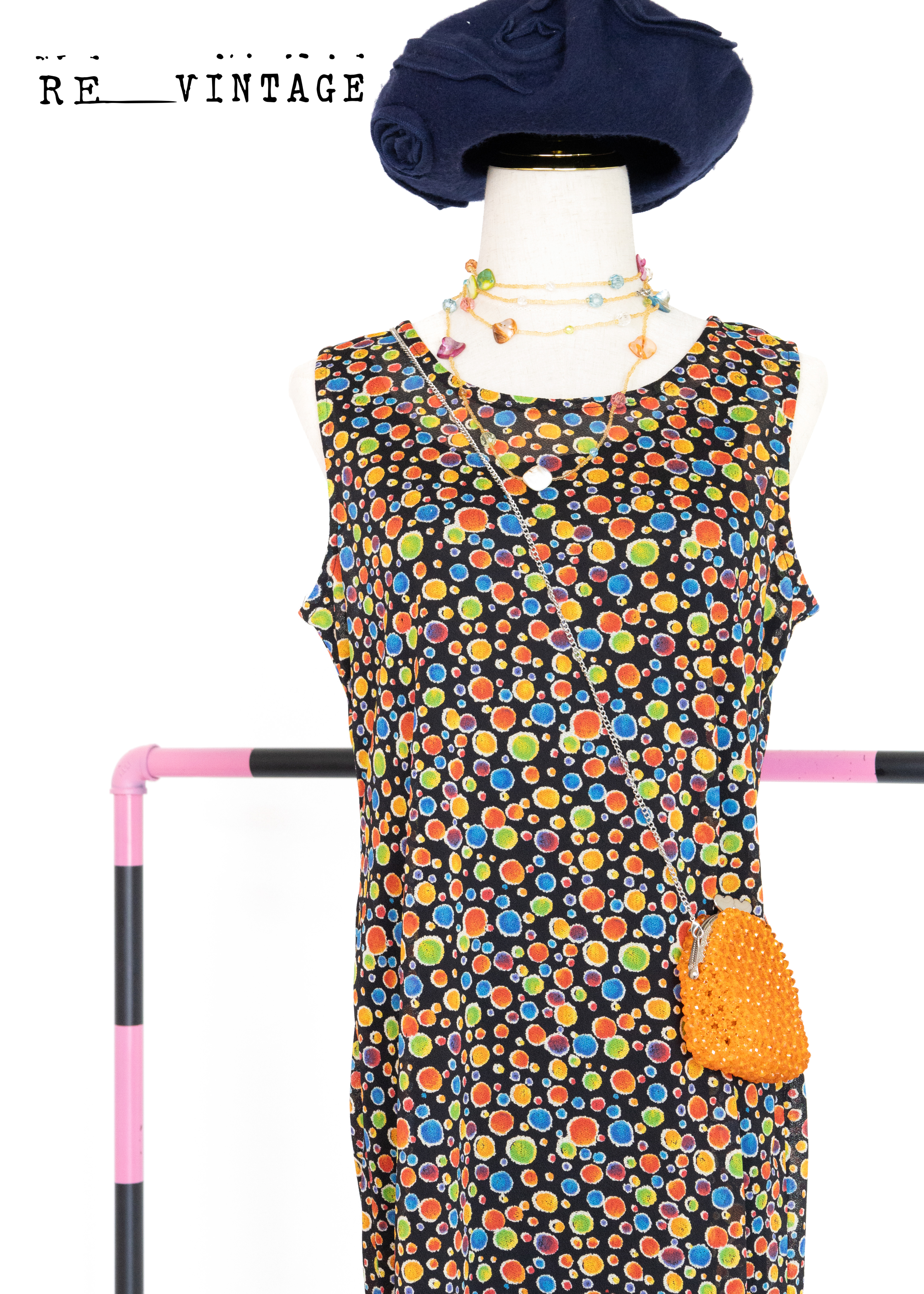 彩虹雨滴輕薄洋裝