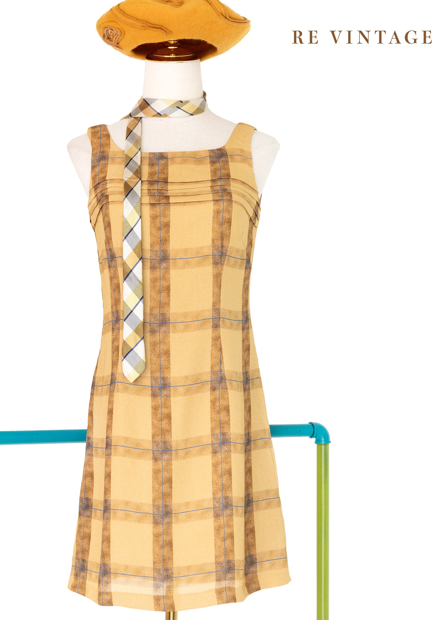 Butter Waffle 氣質格紋短洋裝